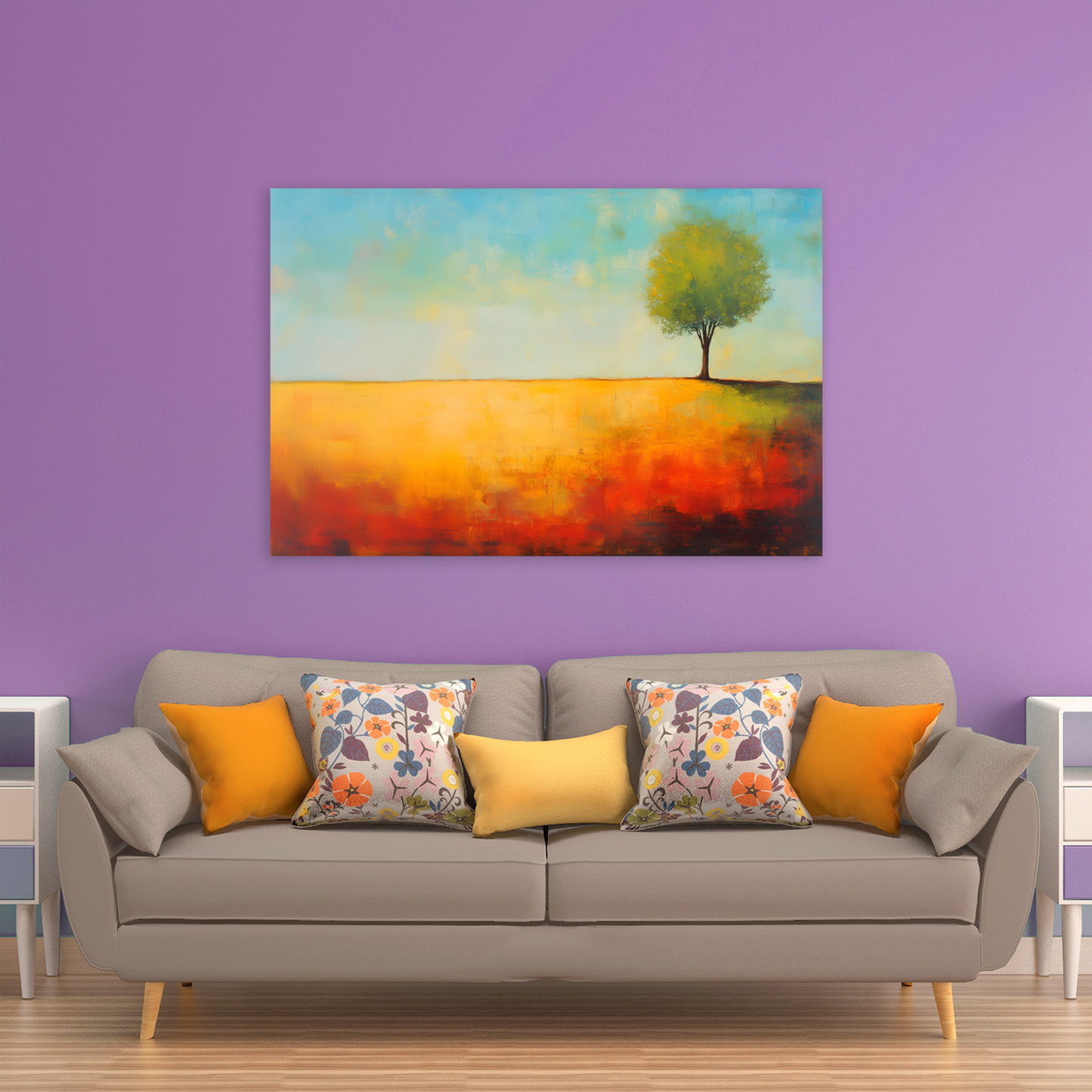 Lone Tree Serenity Deluxe Box Canvas Prints Landscape