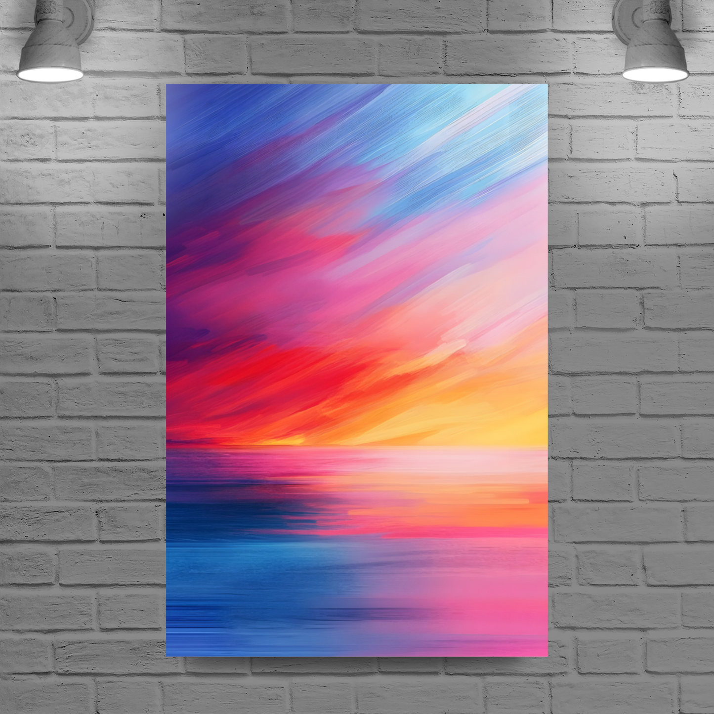 Vibrant Ocean Sunset Deluxe Box Canvas Prints Portrait