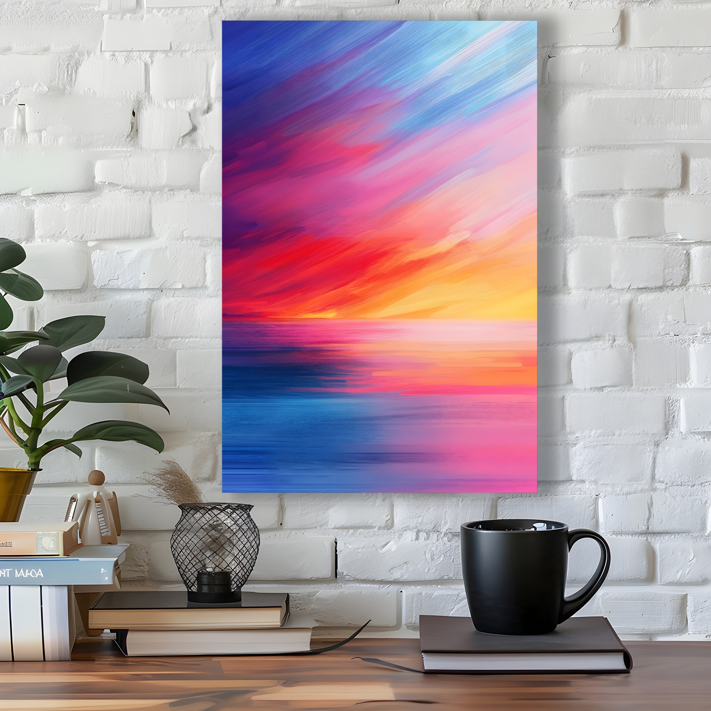 Vibrant Ocean Sunset Deluxe Box Canvas Prints Portrait