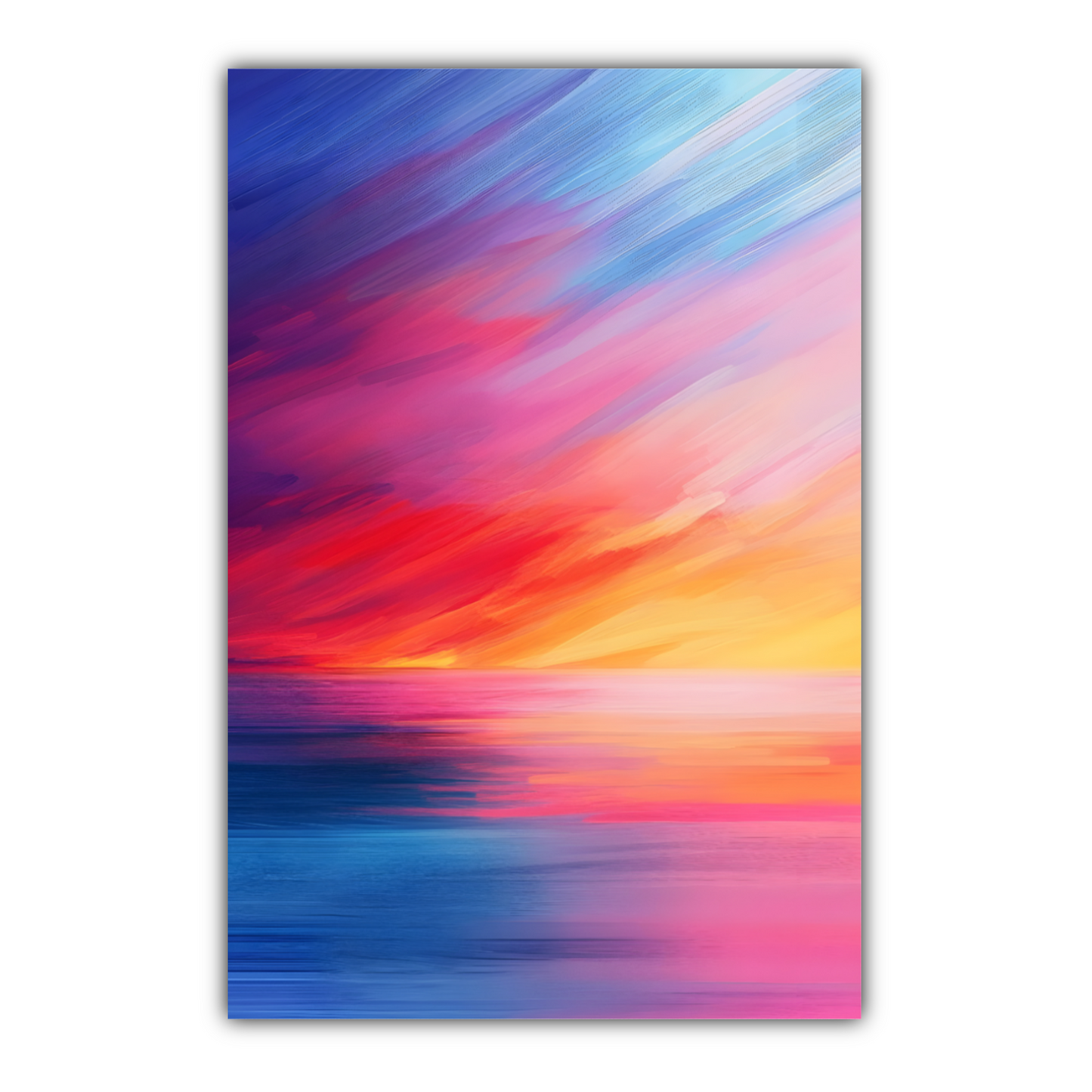 Vibrant Ocean Sunset Deluxe Box Canvas Prints Portrait