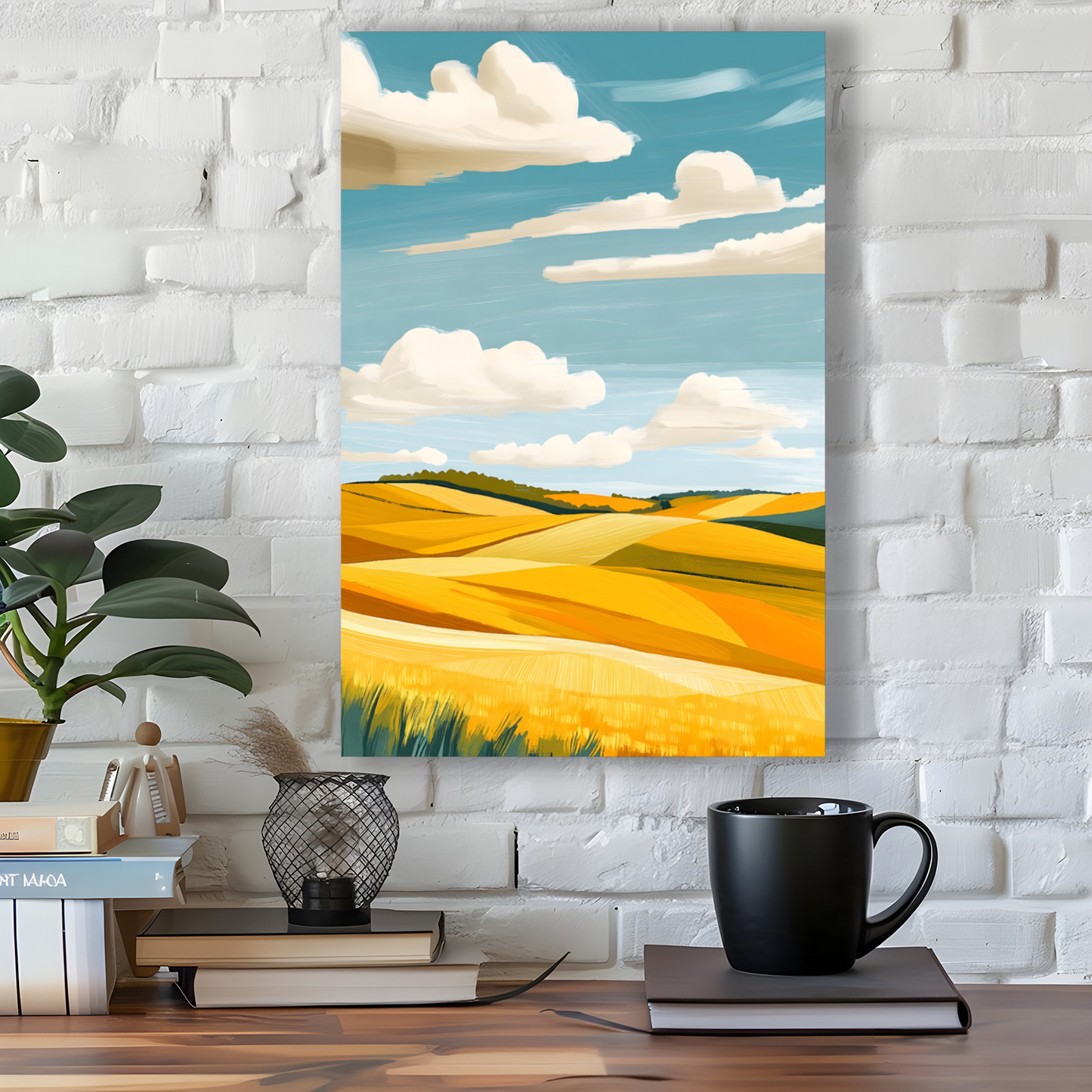Golden Fields Horizon Deluxe Box Canvas Prints Portrait