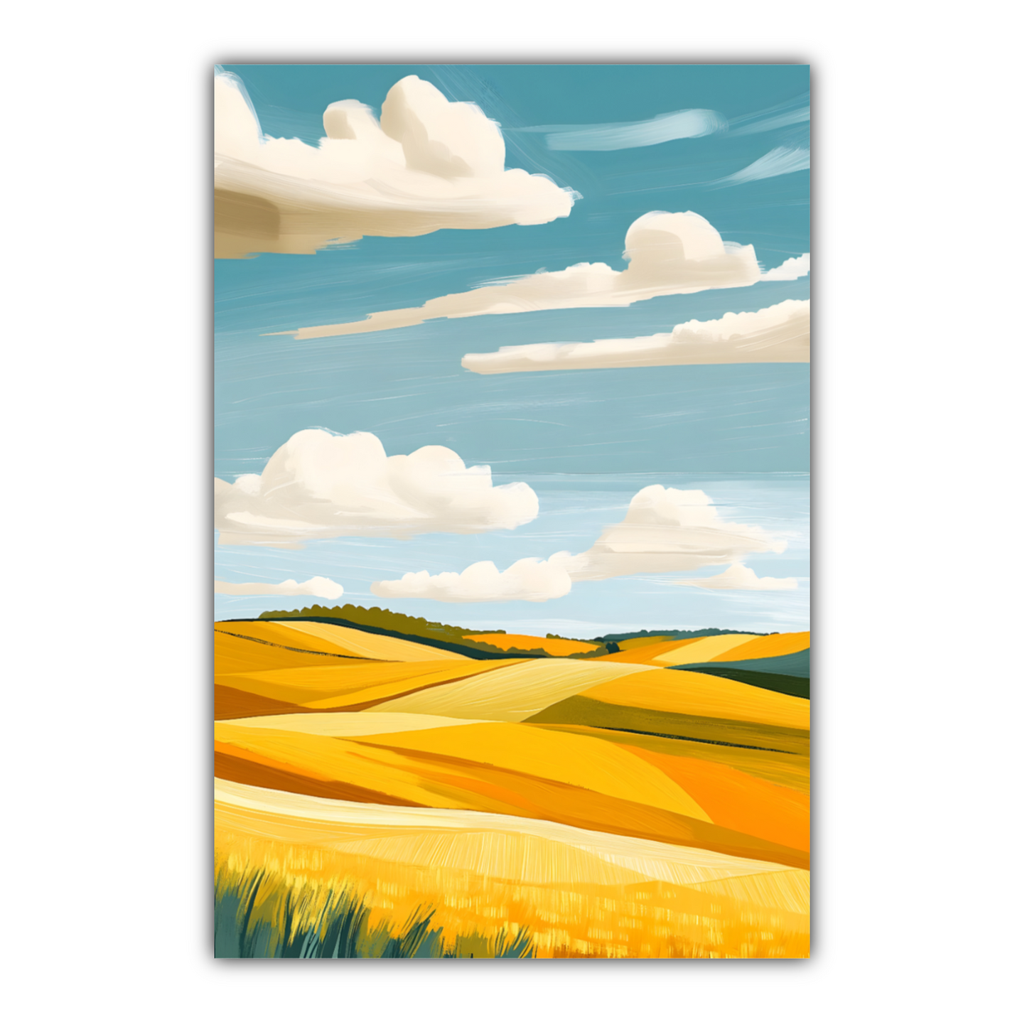 Golden Fields Horizon Deluxe Box Canvas Prints Portrait