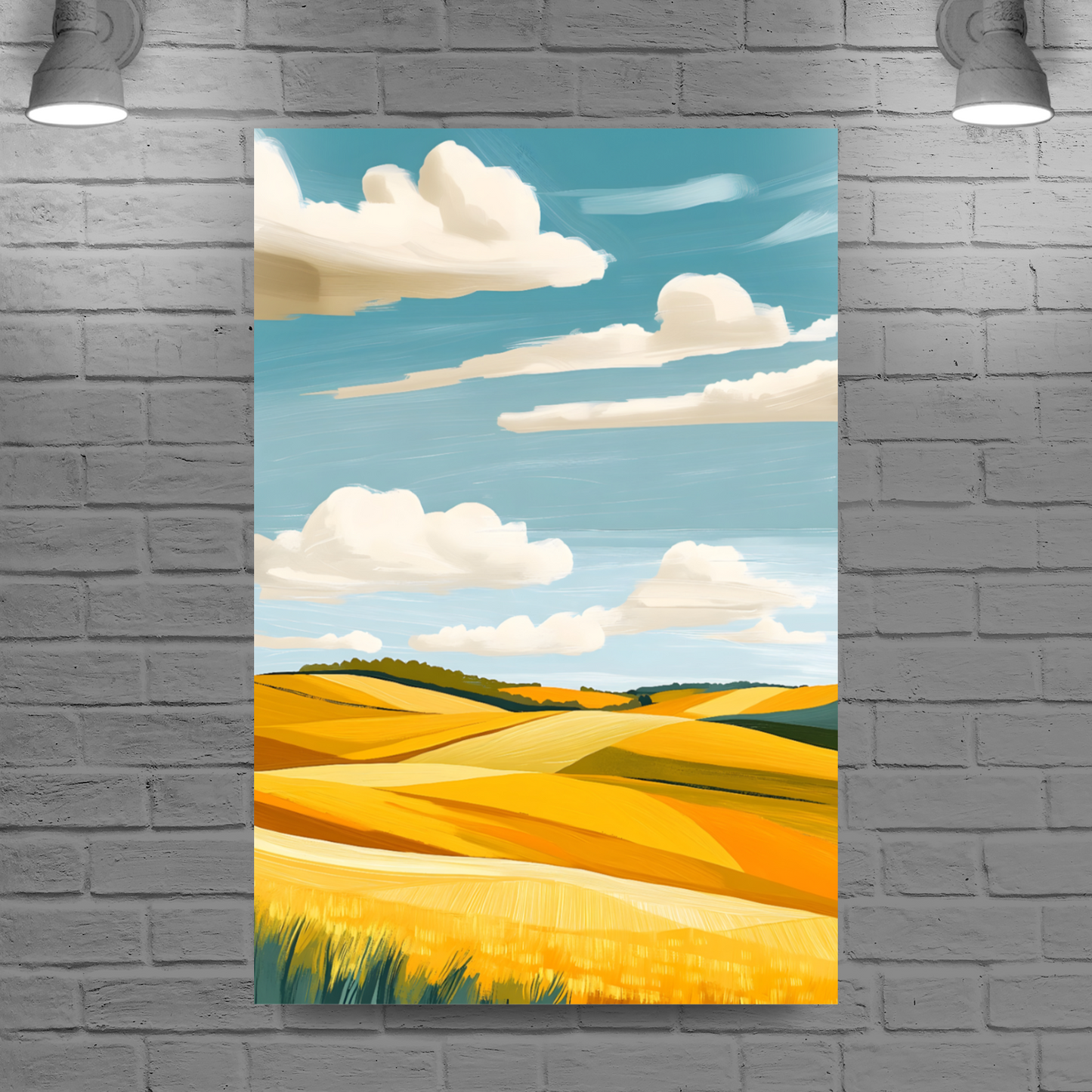 Golden Fields Horizon Deluxe Box Canvas Prints Portrait