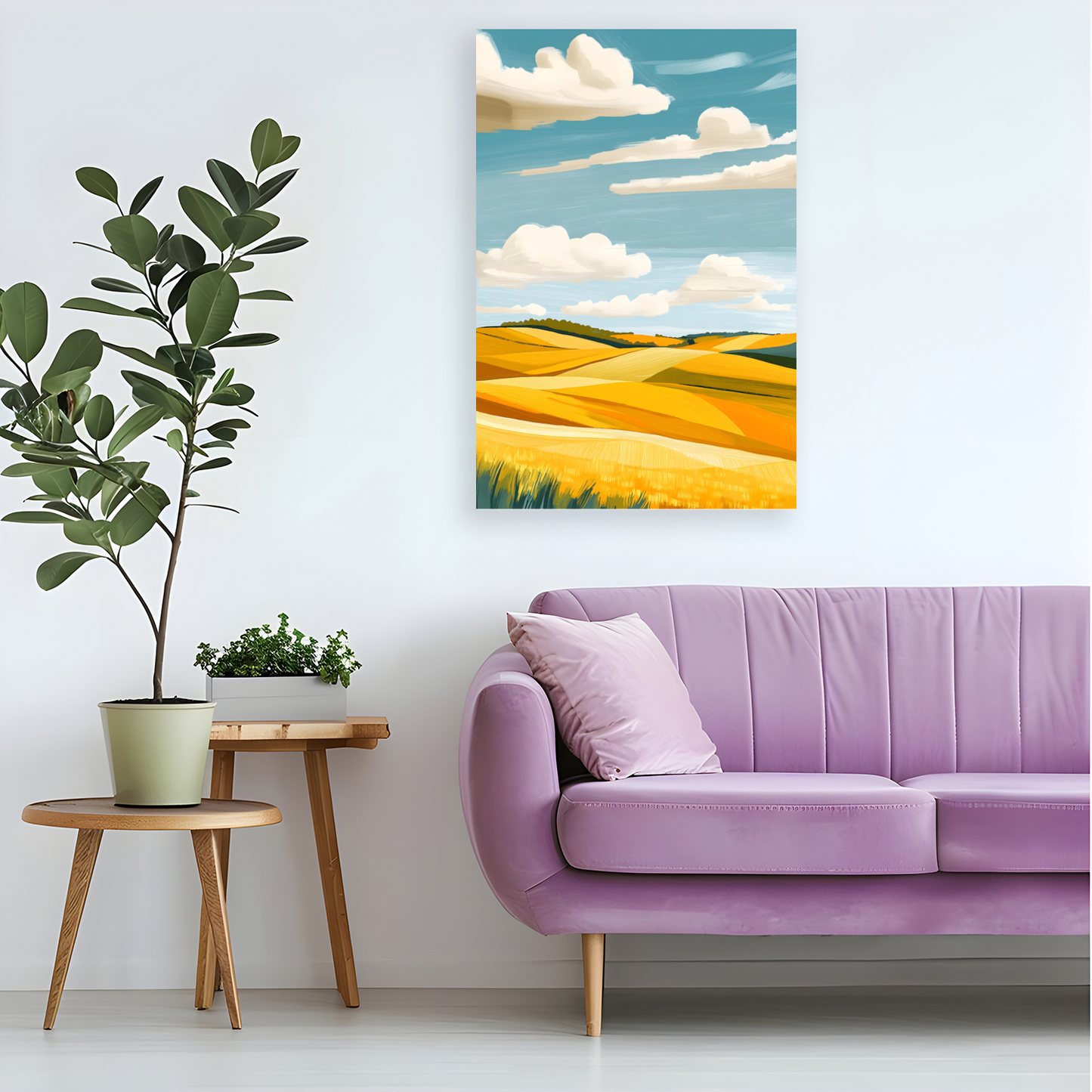 Golden Fields Horizon Deluxe Box Canvas Prints Portrait
