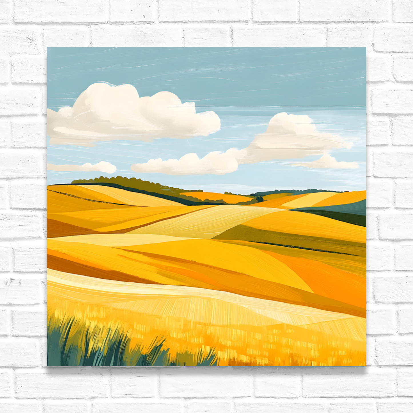 Golden Fields Horizon Deluxe Box Canvas Prints Square