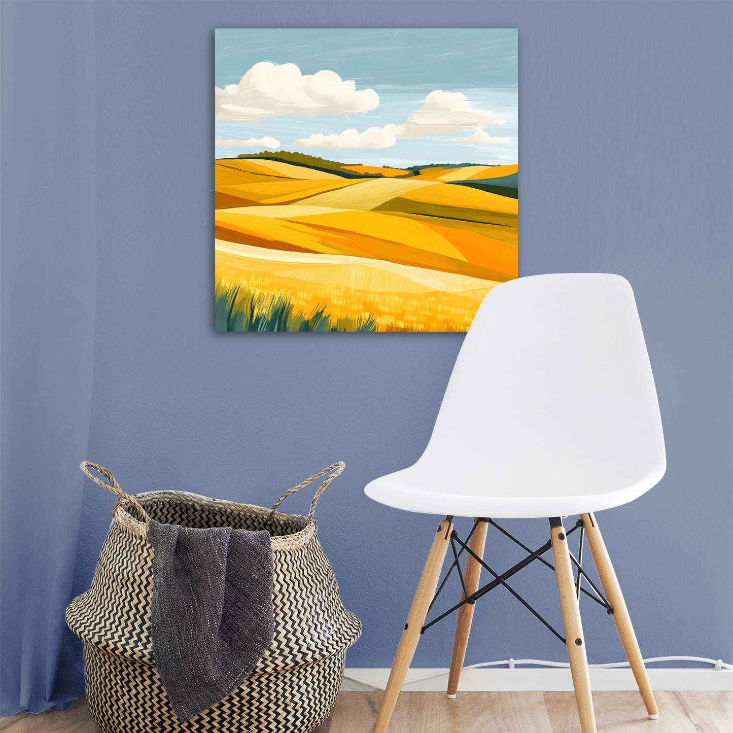 Golden Fields Horizon Deluxe Box Canvas Prints Square