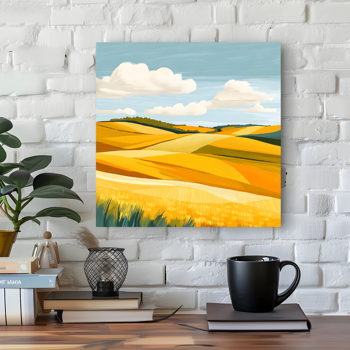 Golden Fields Horizon Deluxe Box Canvas Prints Square