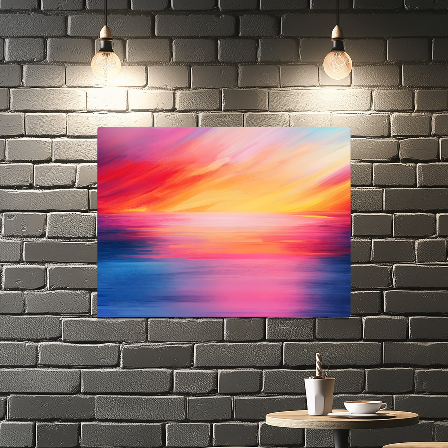 Vibrant Ocean Sunset Premium Landscape Aluminum Prints