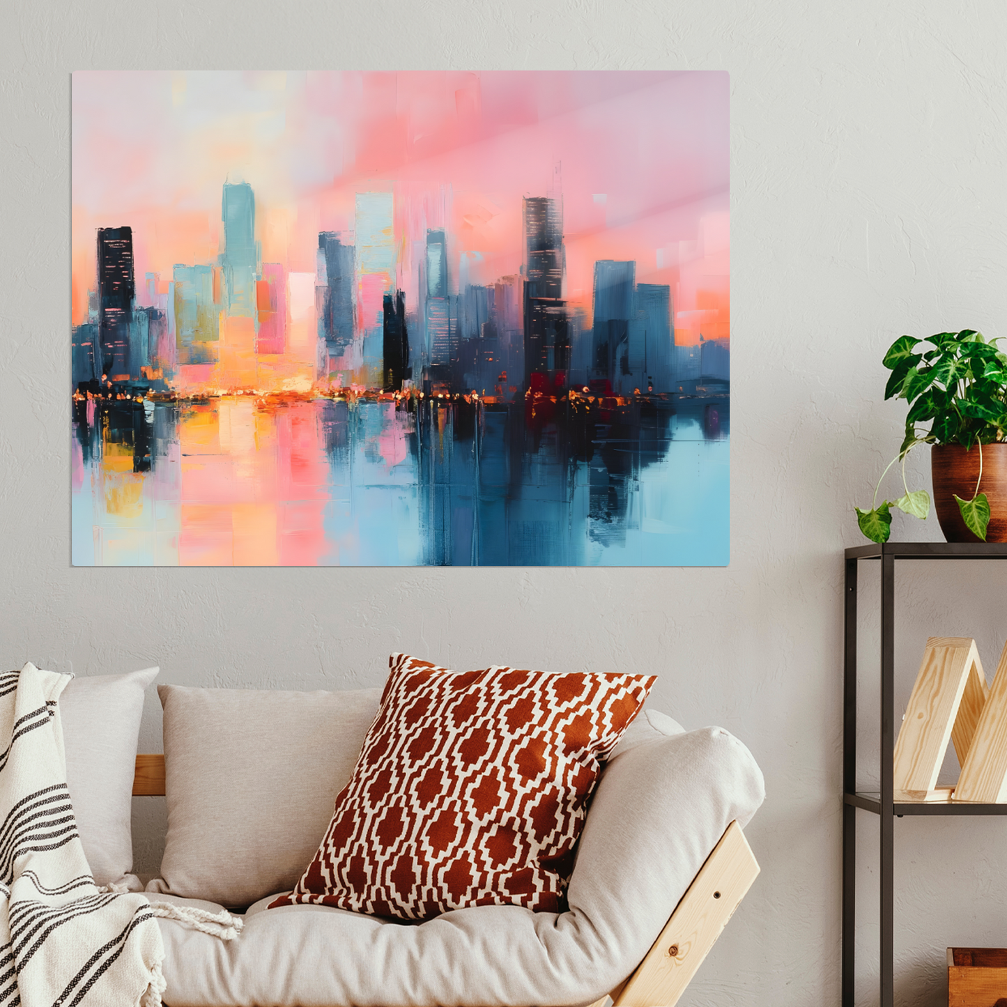 City Lights at Dusk Premium Landscape Aluminum Prints