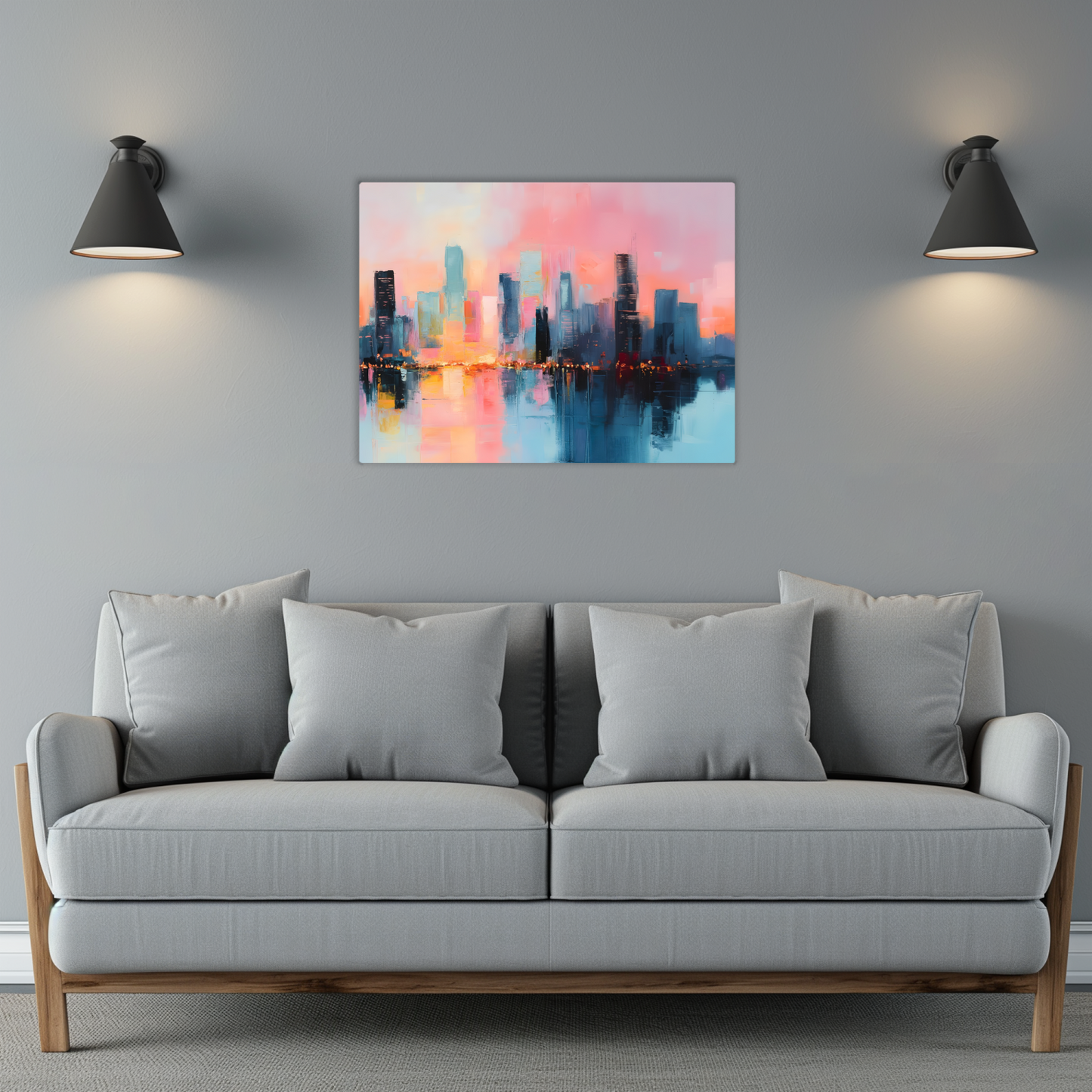City Lights at Dusk Premium Landscape Aluminum Prints