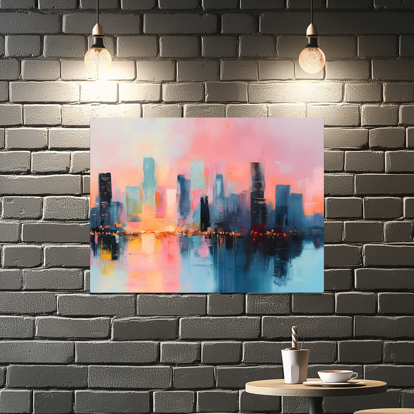 City Lights at Dusk Premium Landscape Aluminum Prints