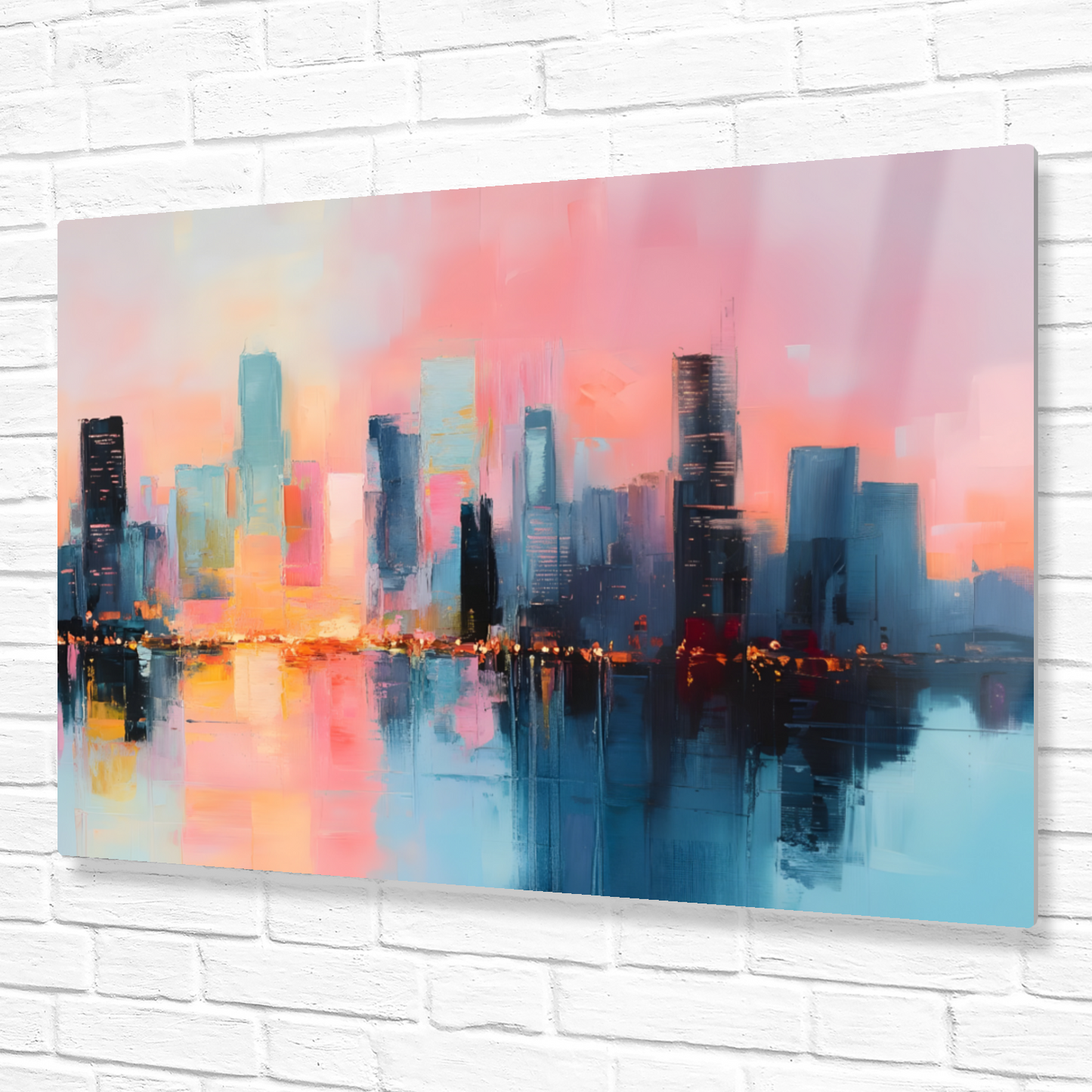 City Lights at Dusk Premium Landscape Aluminum Prints