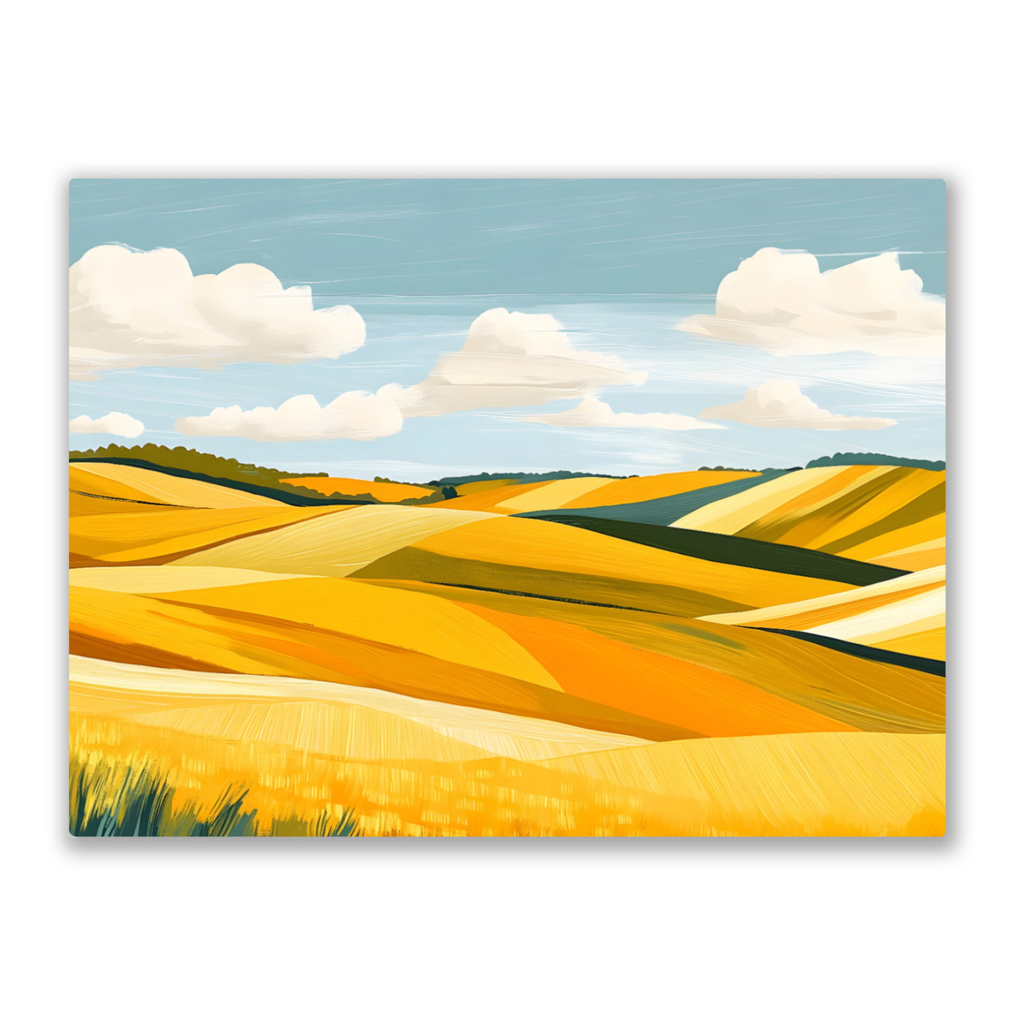 Golden Fields Horizon Premium Landscape Aluminum Prints