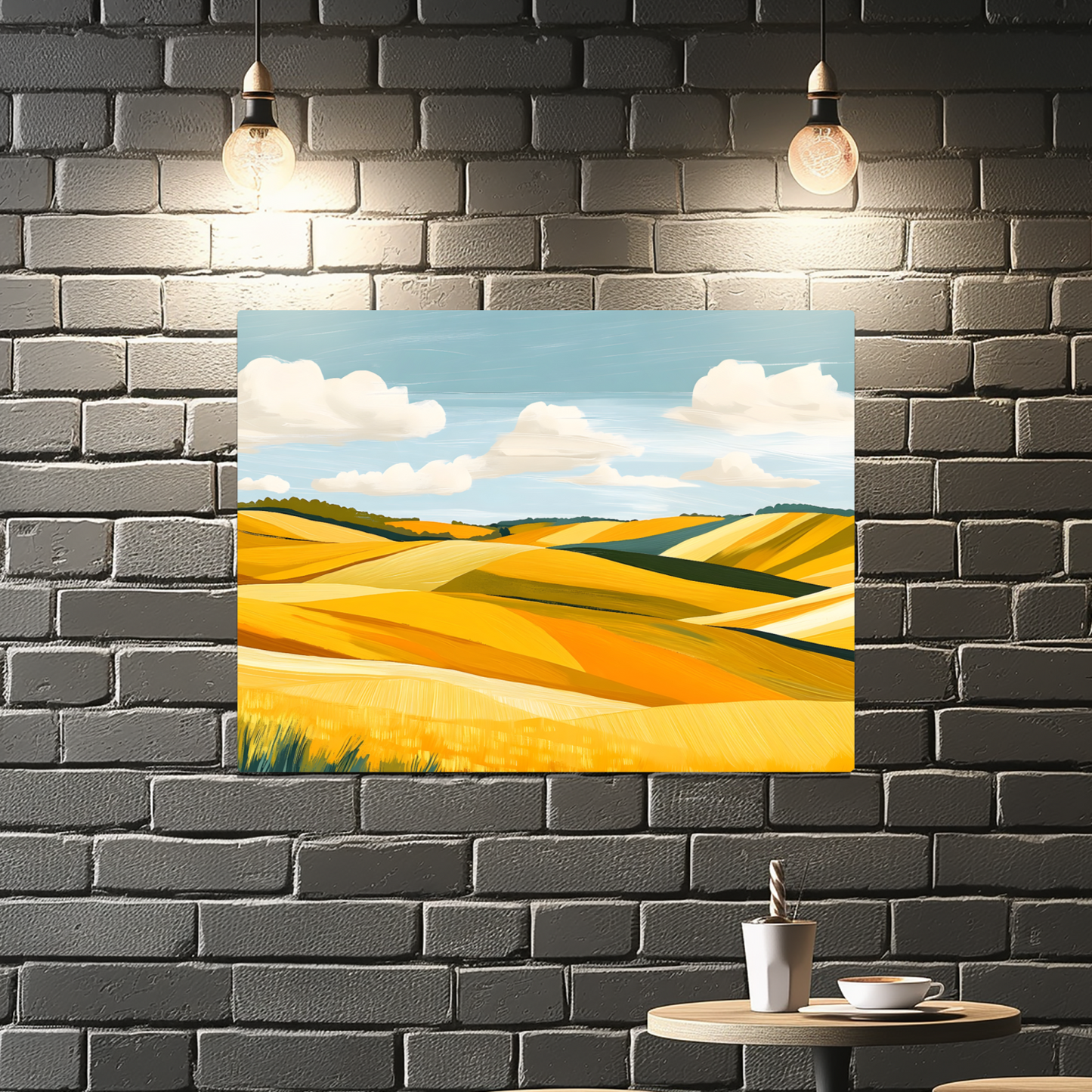 Golden Fields Horizon Premium Landscape Aluminum Prints