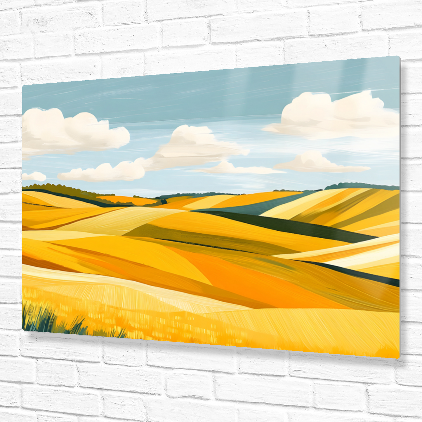 Golden Fields Horizon Premium Landscape Aluminum Prints