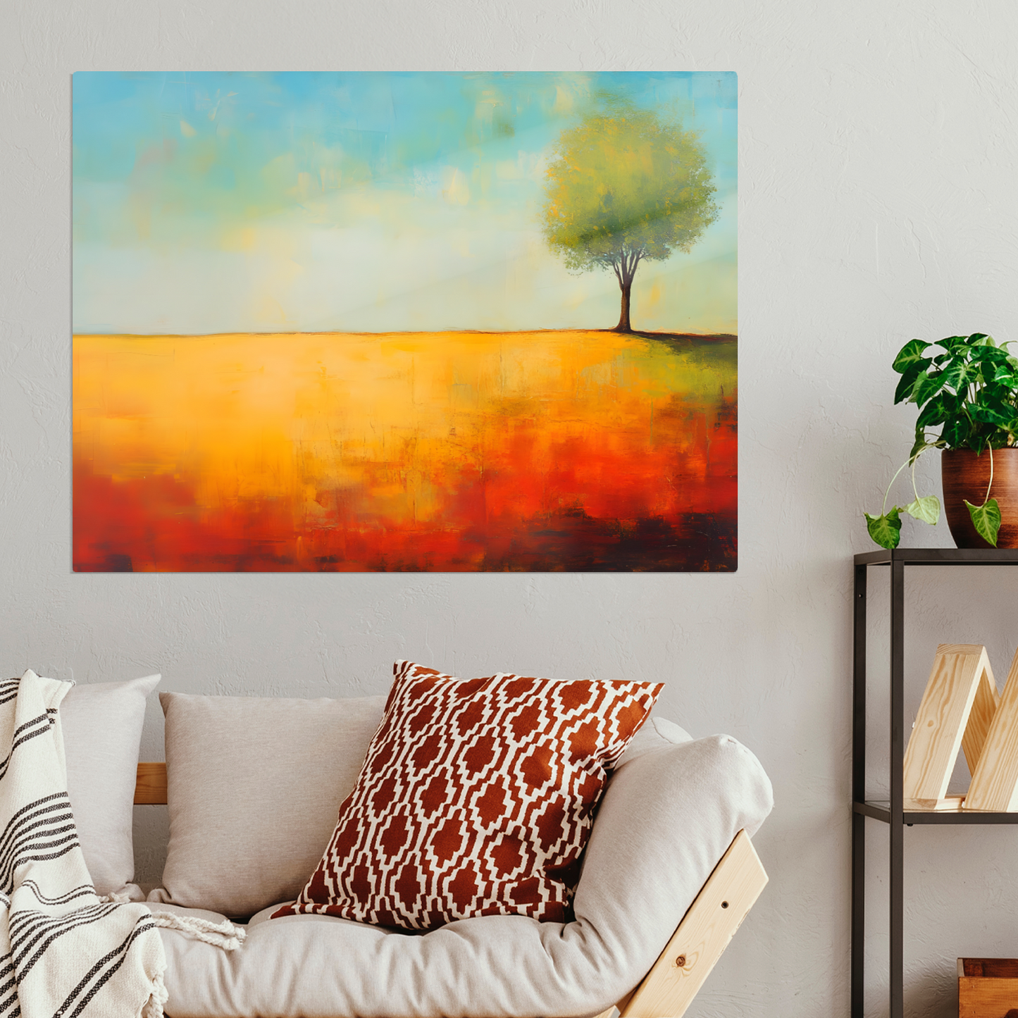 Lone Tree Serenity Premium Landscape Aluminum Prints