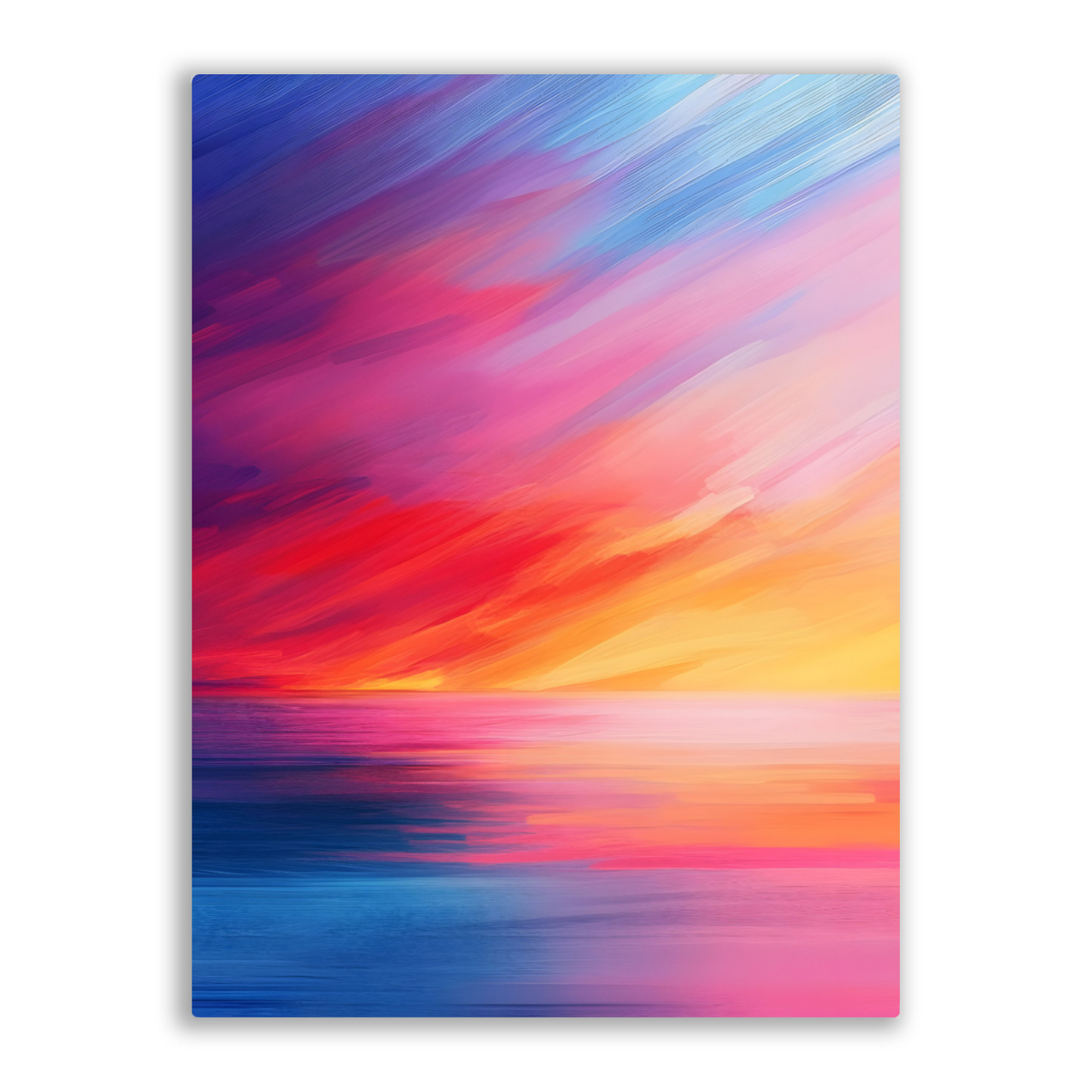 Vibrant Ocean Sunset Premium Portrait Aluminum Prints