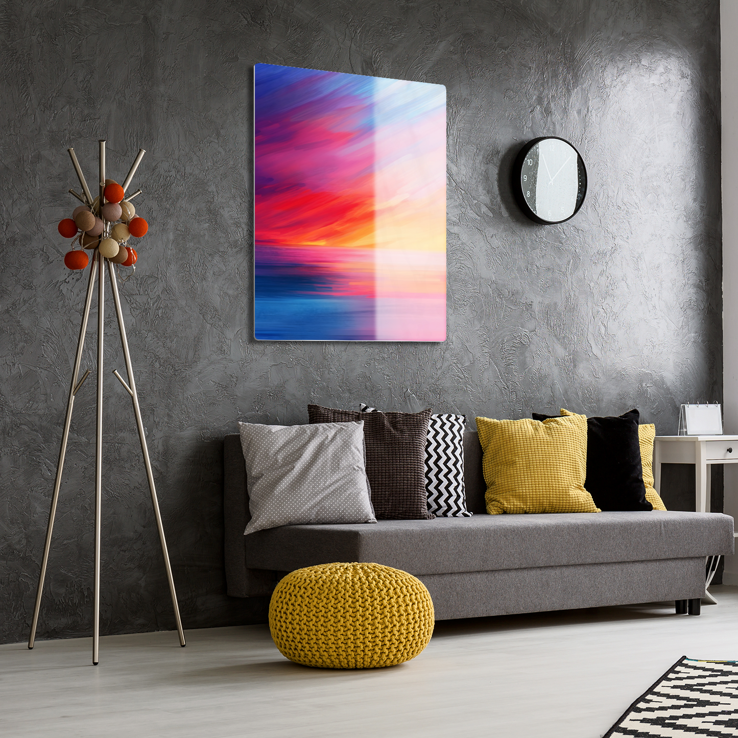 Vibrant Ocean Sunset Premium Portrait Aluminum Prints