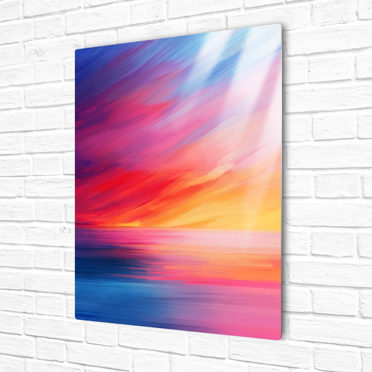 Vibrant Ocean Sunset Premium Portrait Aluminum Prints