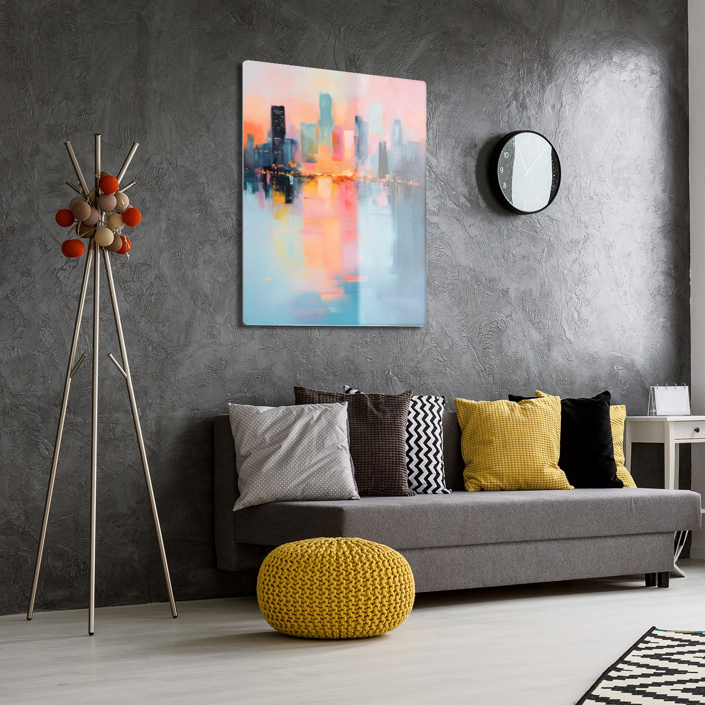 City Lights at Dusk Premium Portrait Aluminum Prints
