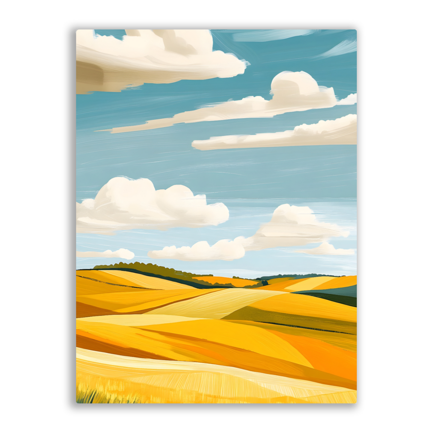 Golden Fields Horizon Premium Portrait Aluminum Prints