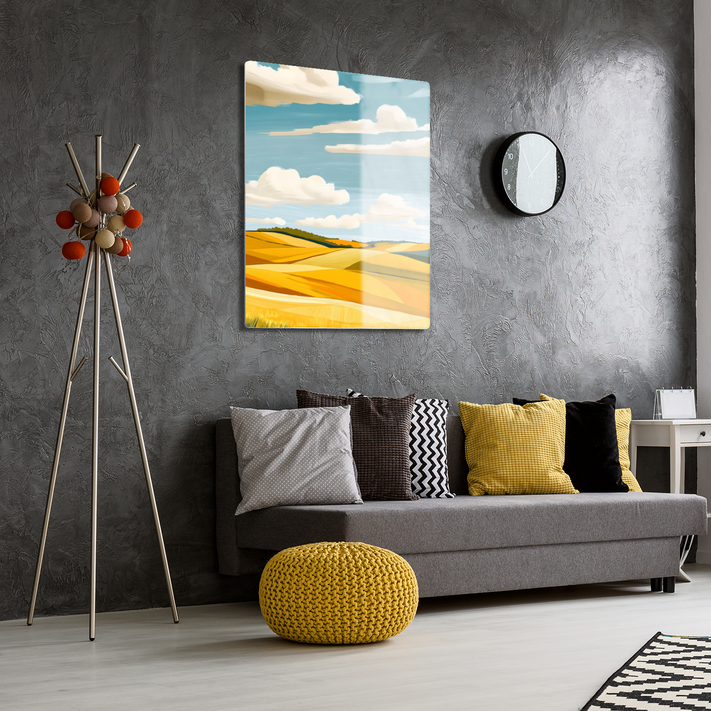 Golden Fields Horizon Premium Portrait Aluminum Prints