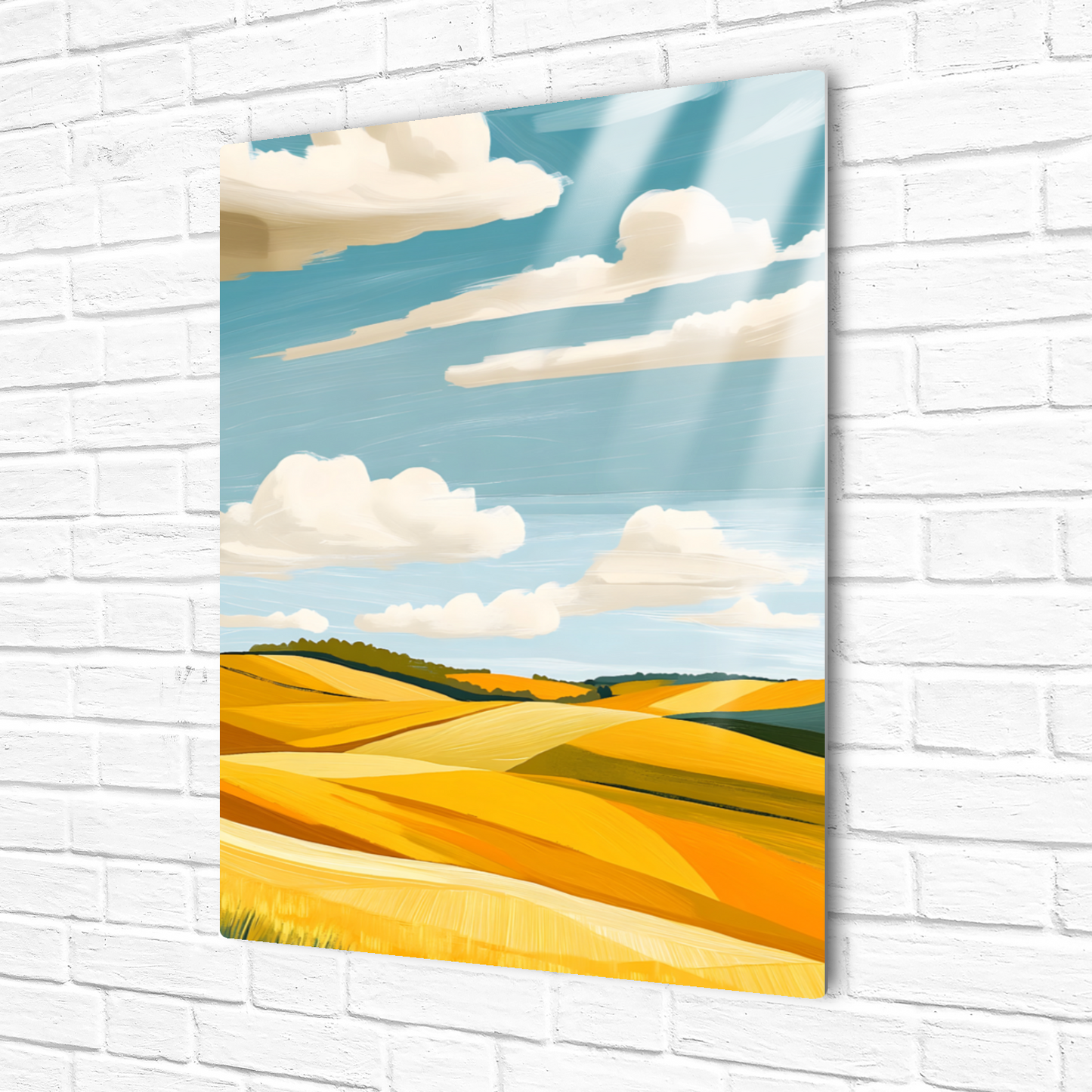 Golden Fields Horizon Premium Portrait Aluminum Prints
