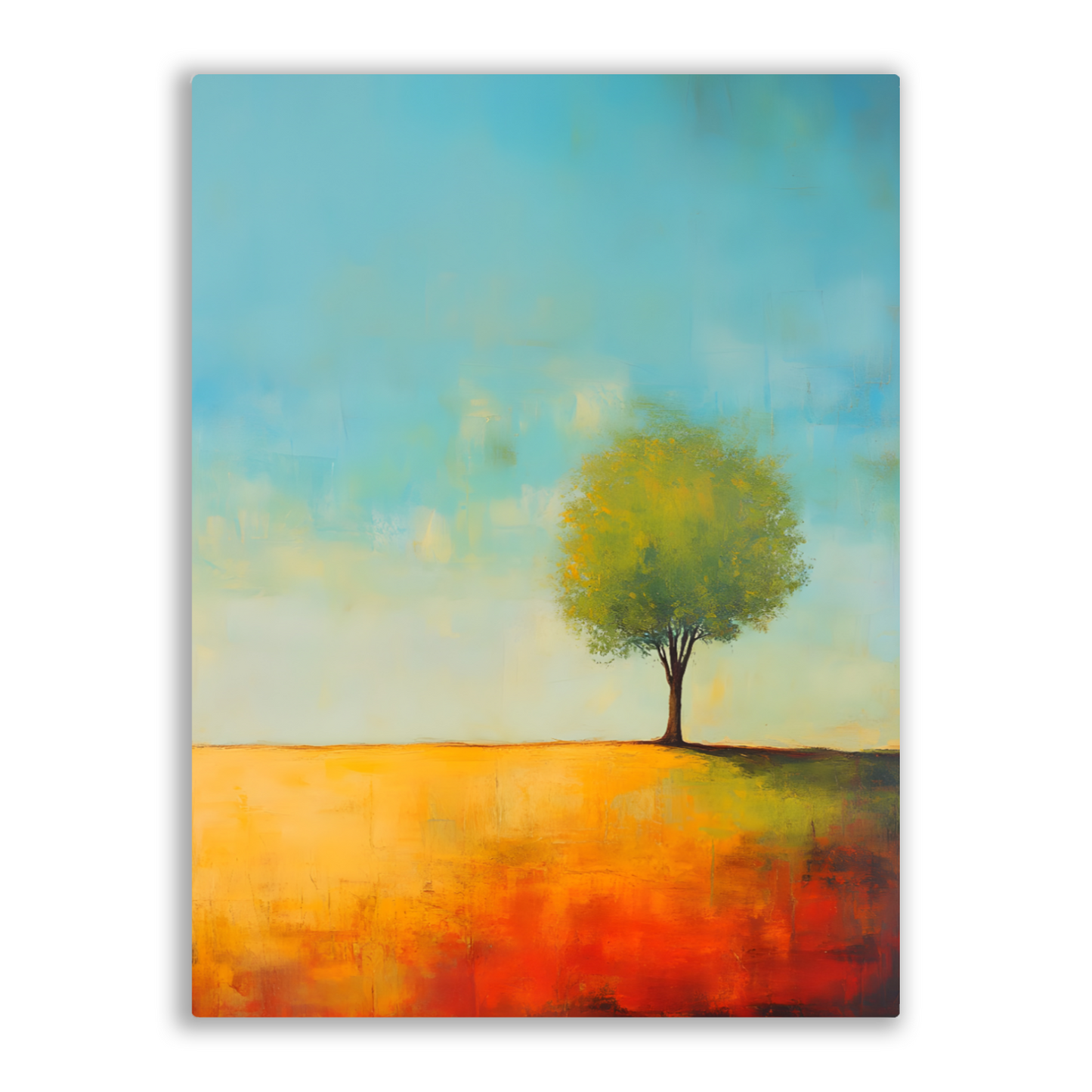 Lone Tree Serenity Premium Portrait Aluminum Prints