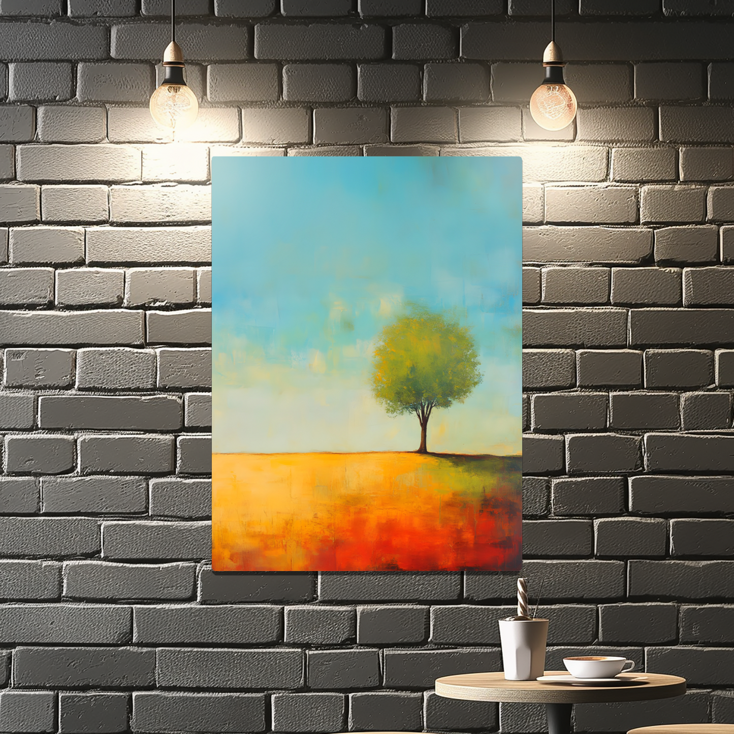 Lone Tree Serenity Premium Portrait Aluminum Prints