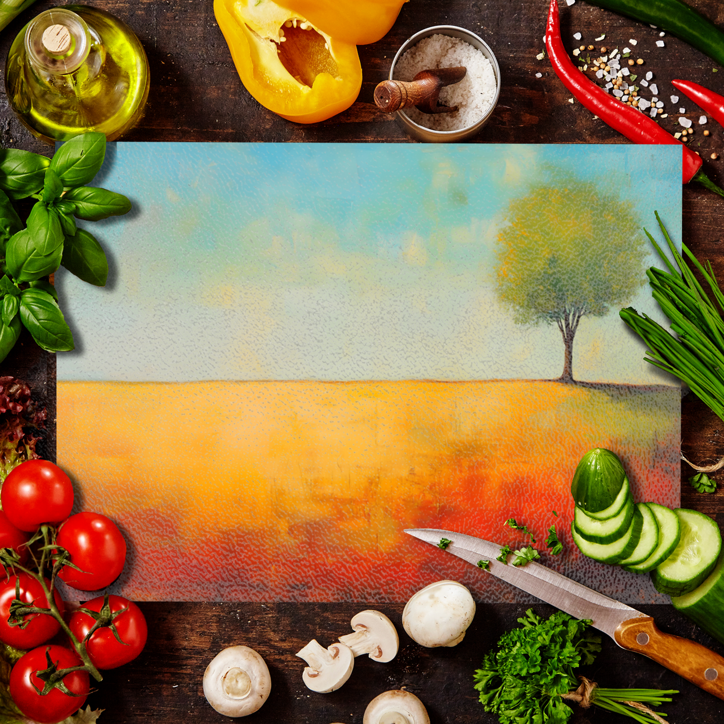 Lone Tree Serenity Textured Glass Chopping Boards