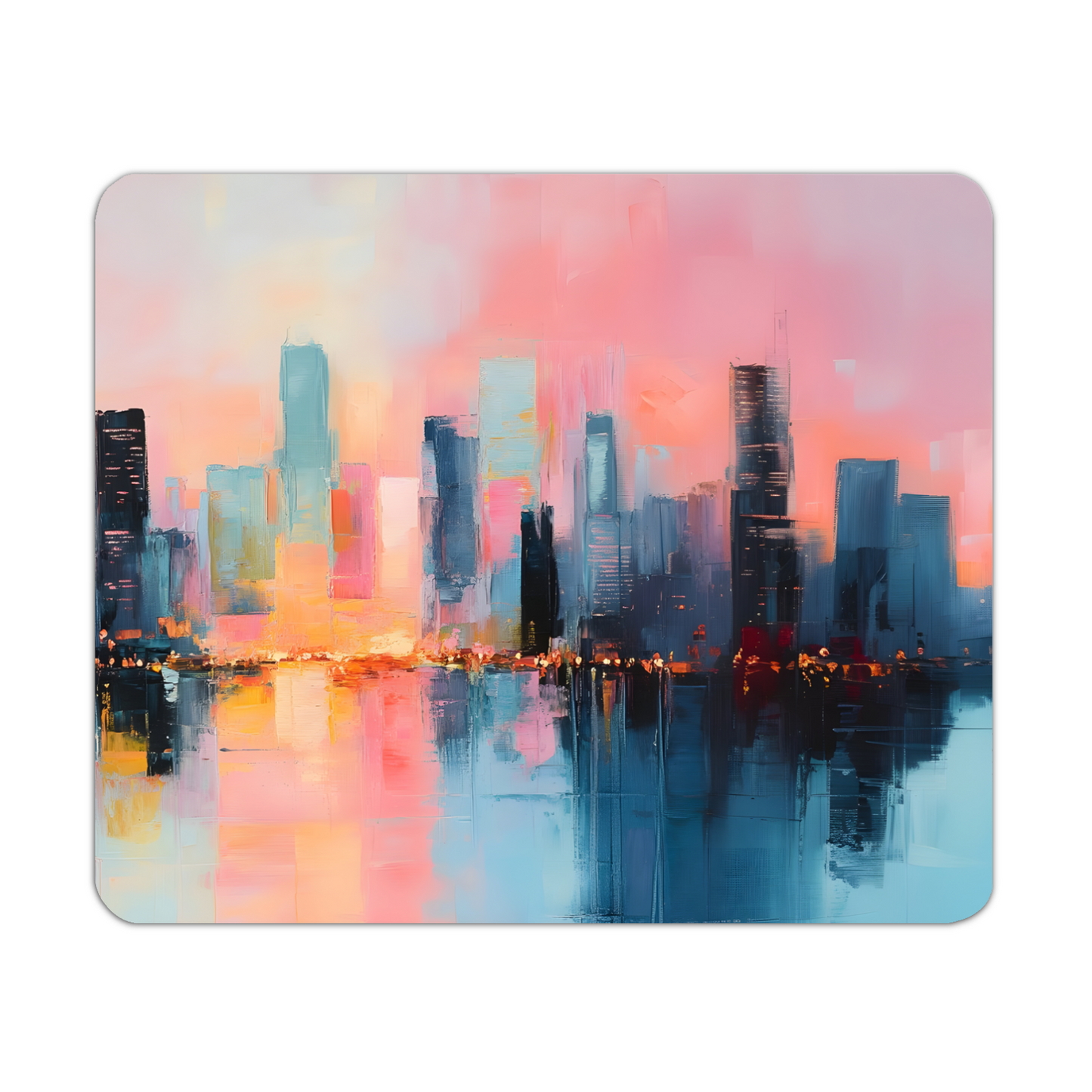 City Lights at Dusk Wooden Placemat