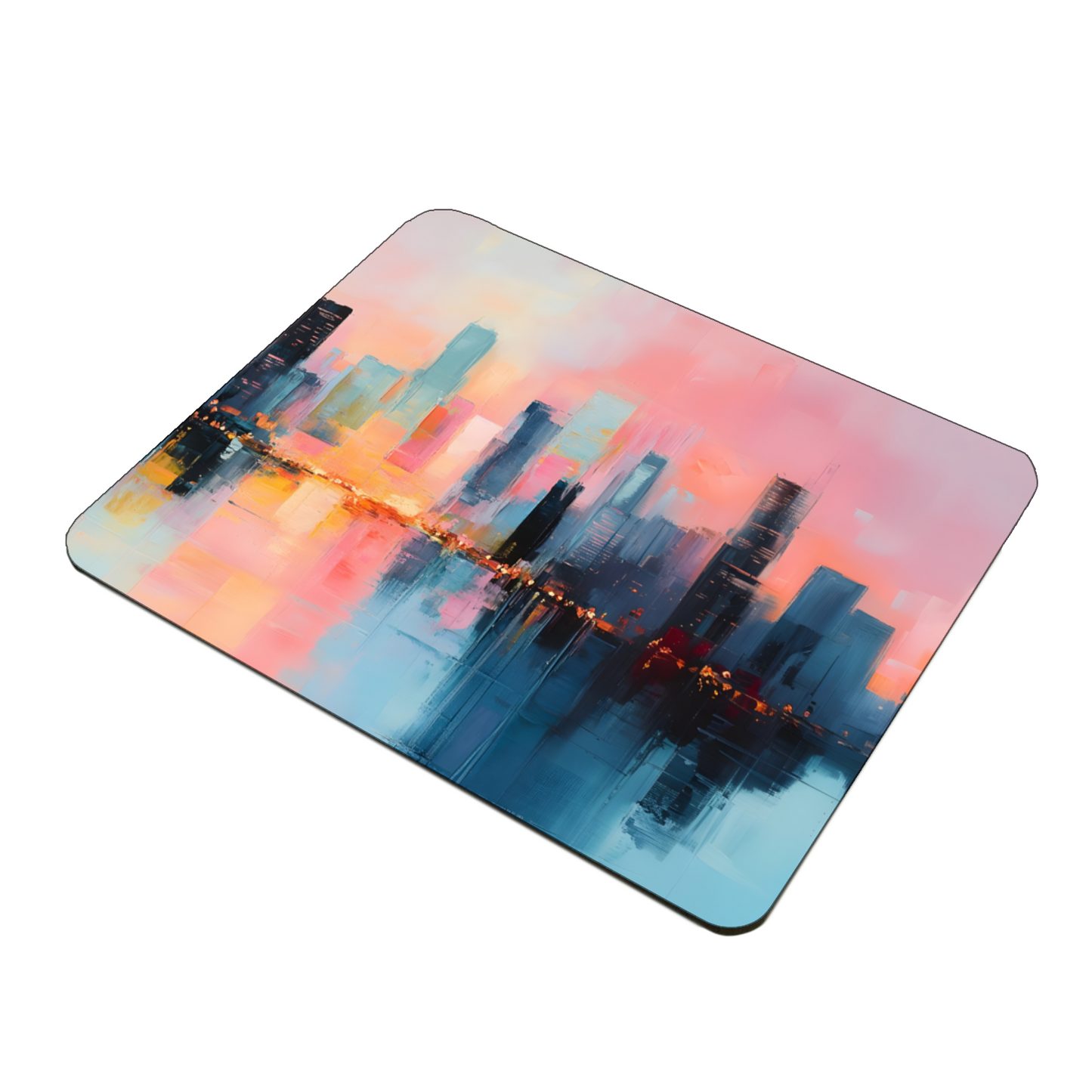 City Lights at Dusk Wooden Placemat