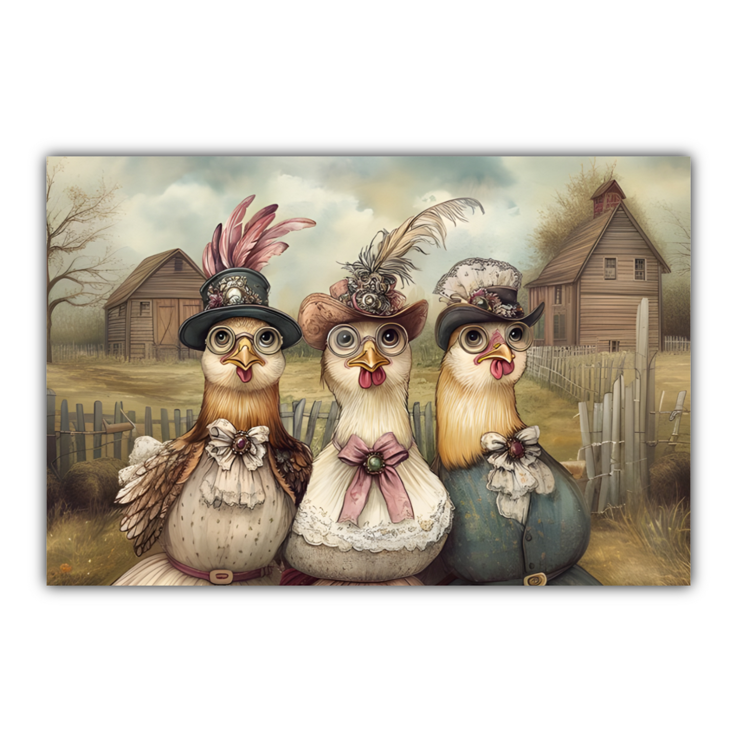 The Barnyard Belles Deluxe Box Canvas Prints Landscape