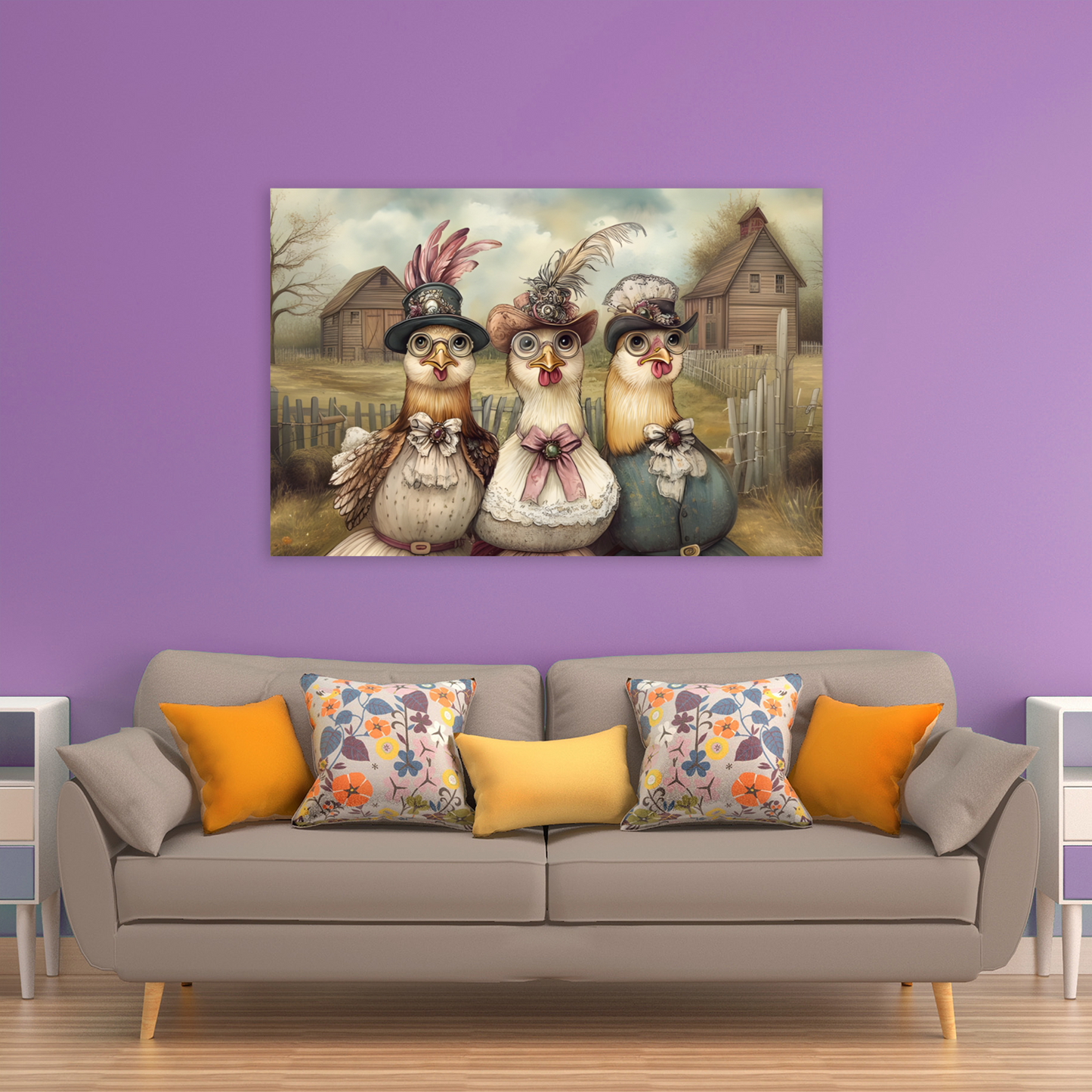The Barnyard Belles Deluxe Box Canvas Prints Landscape