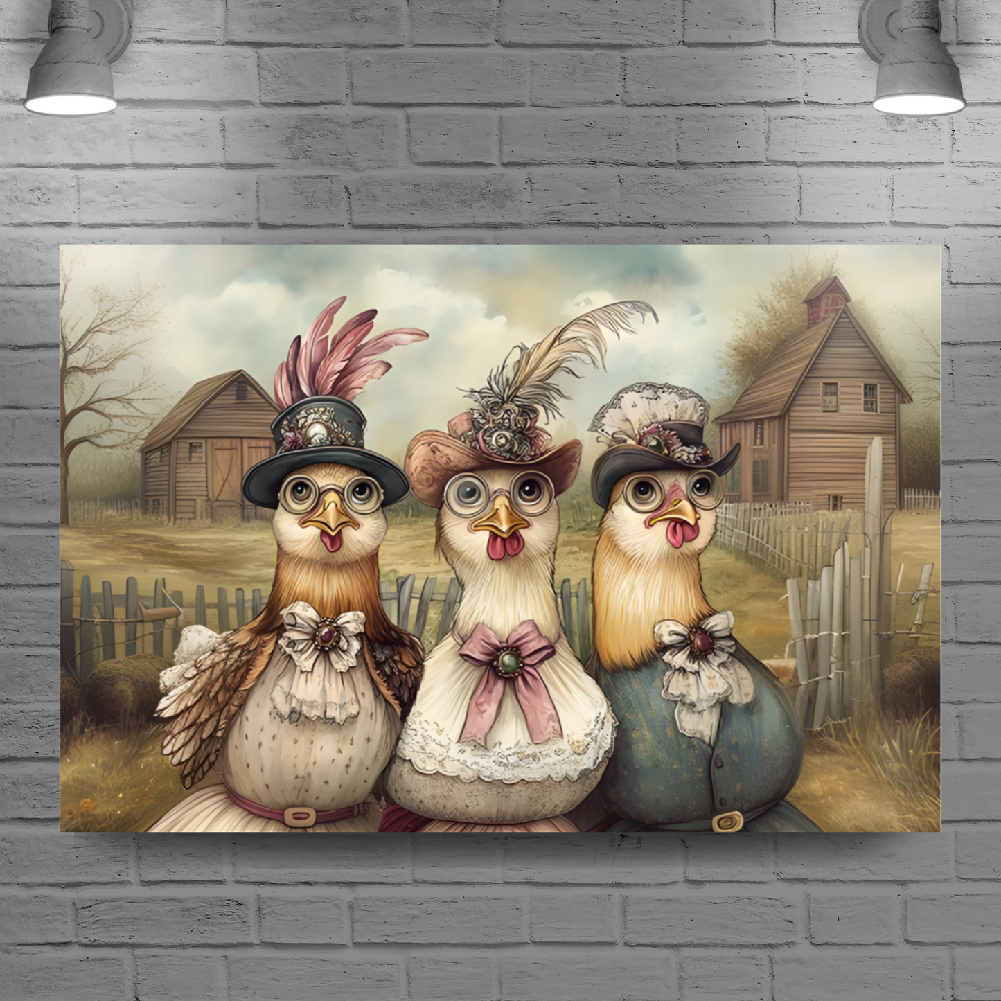 The Barnyard Belles Deluxe Box Canvas Prints Landscape