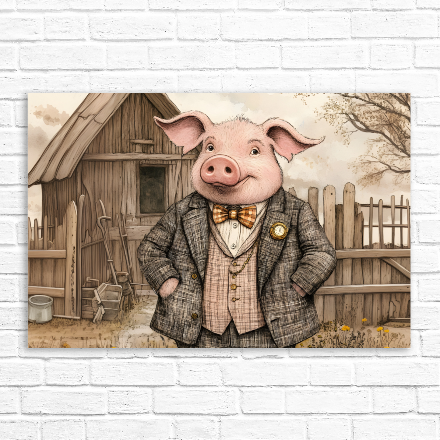 The Posh Porker Deluxe Box Canvas Prints Landscape