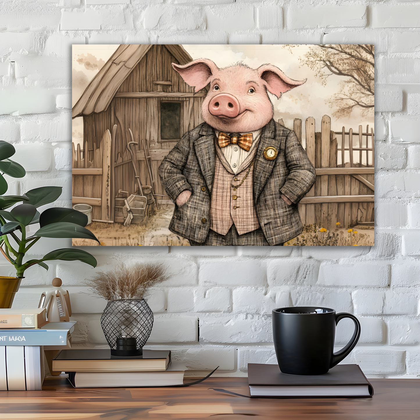 The Posh Porker Deluxe Box Canvas Prints Landscape