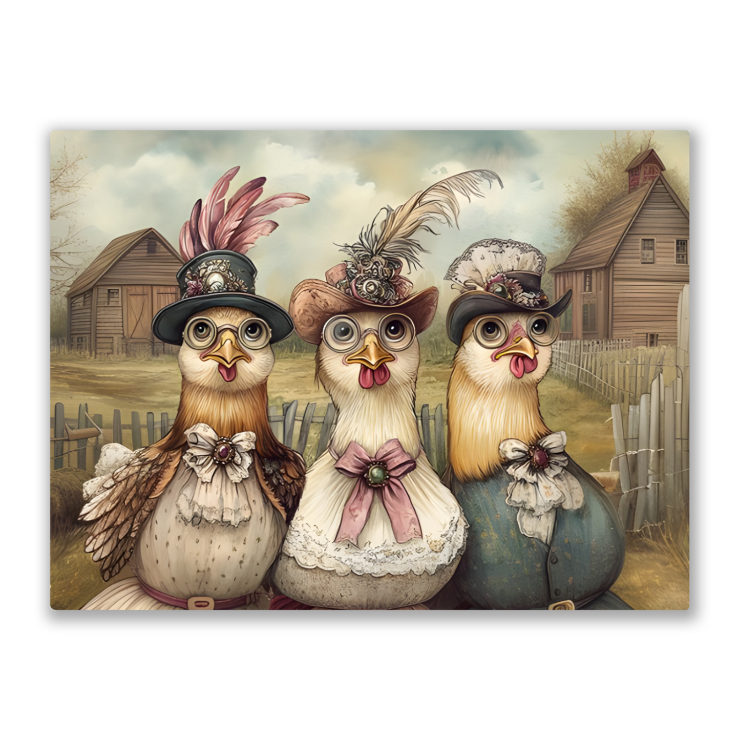 The Barnyard Belles Premium Landscape Aluminum Prints
