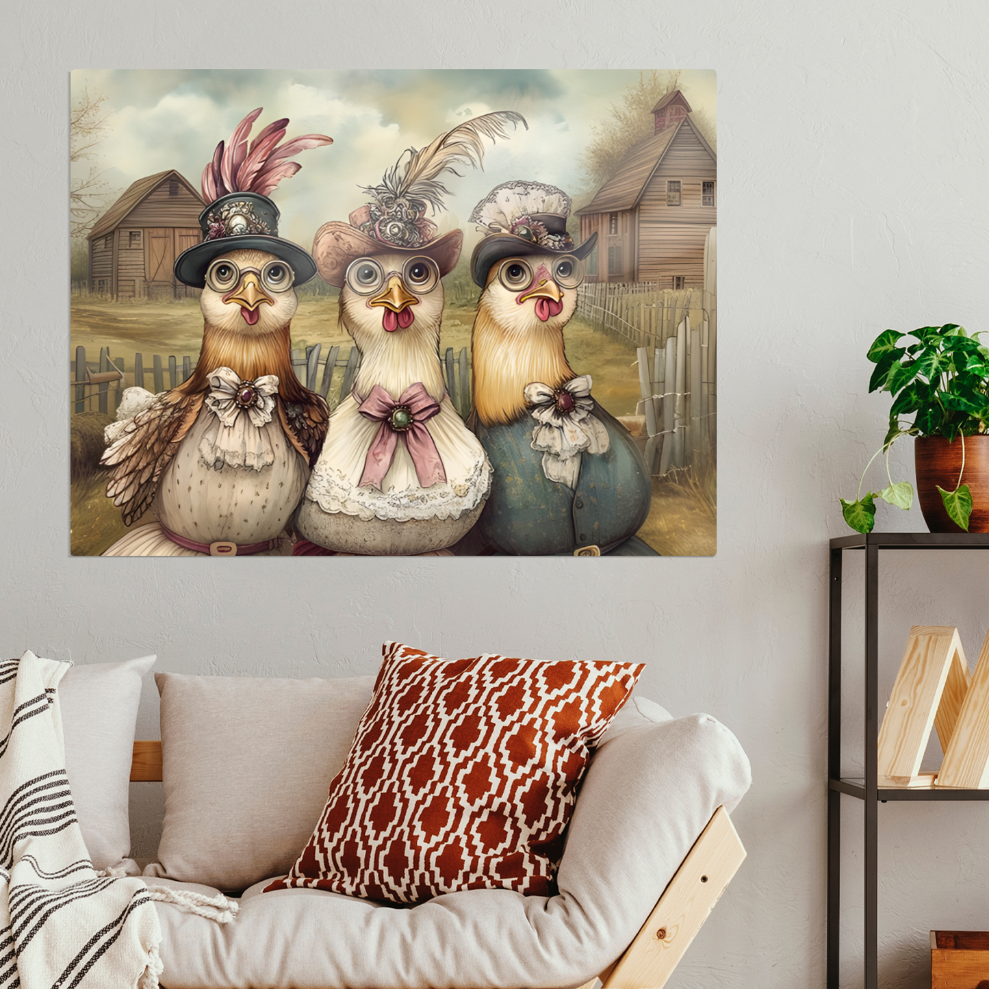 The Barnyard Belles Premium Landscape Aluminum Prints