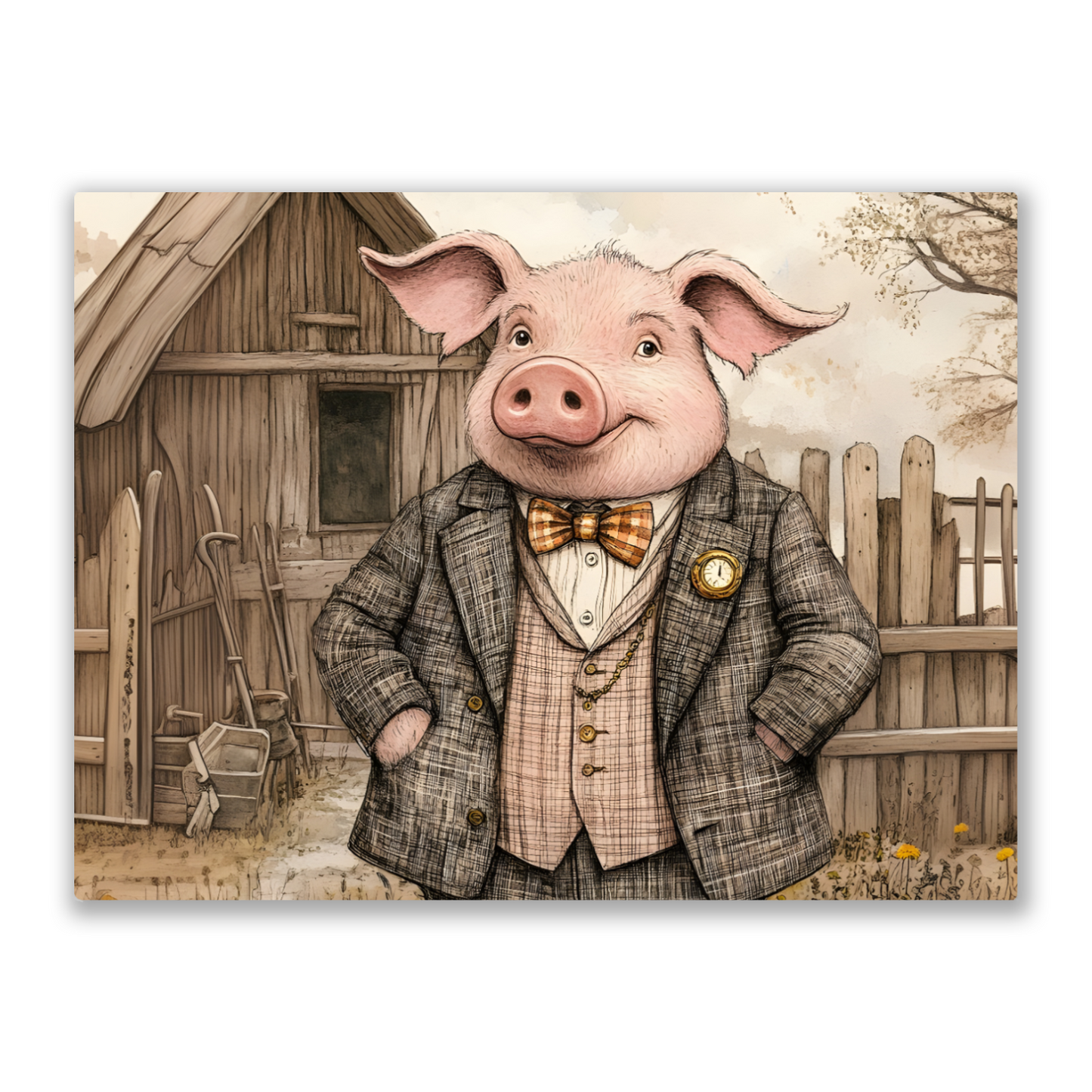 The Posh Porker Premium Landscape Aluminum Prints