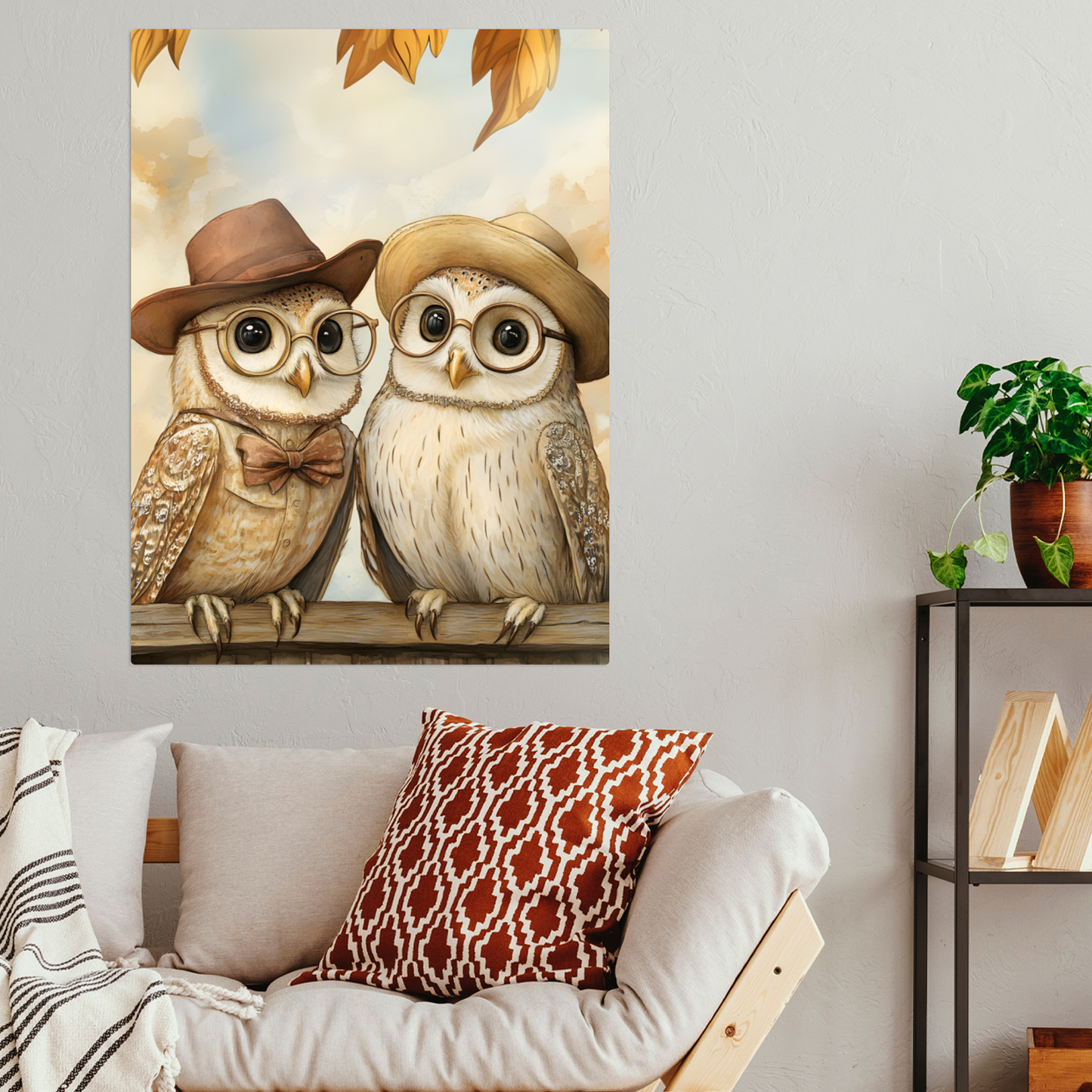 The Perched Professors Premium Portrait Aluminum Prints