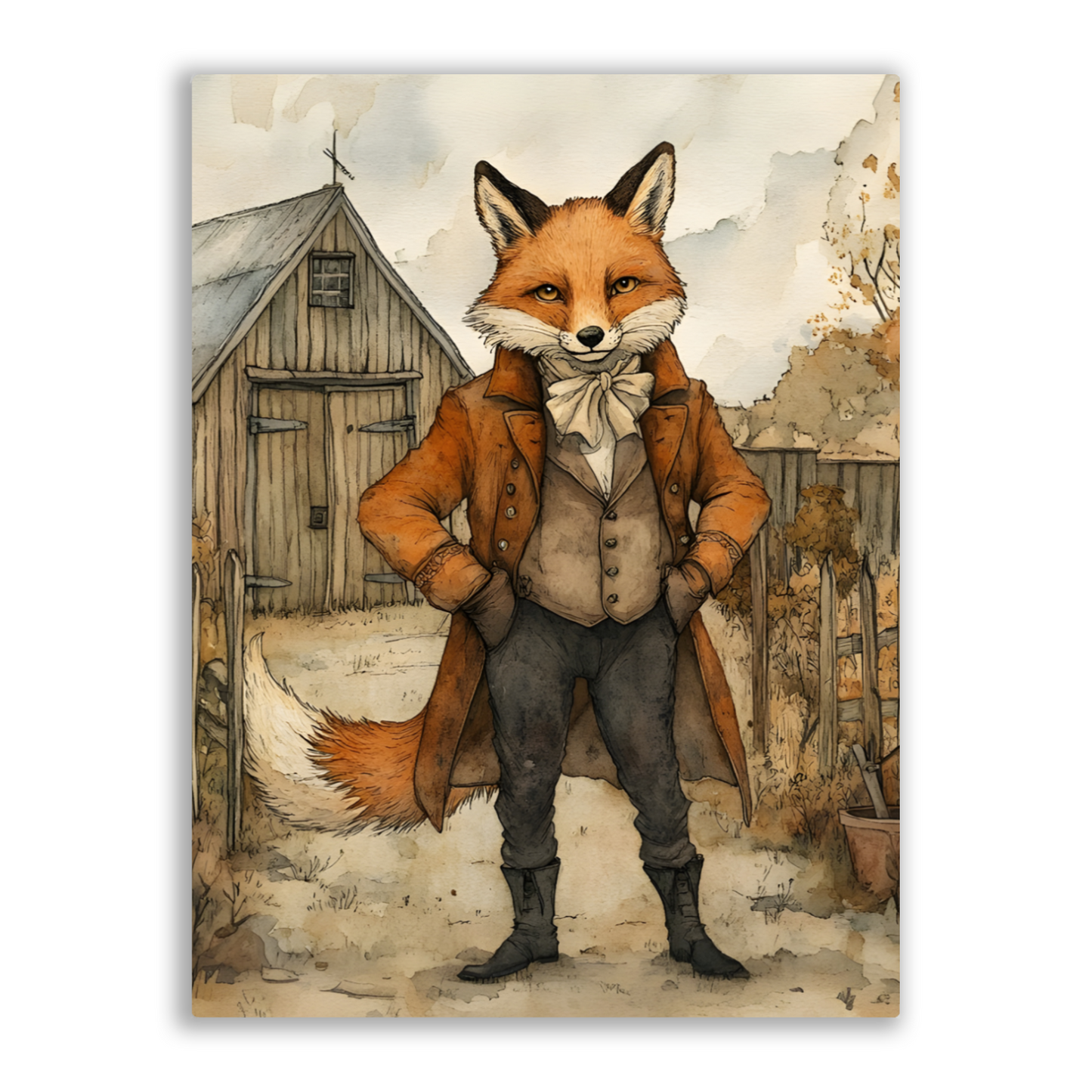 The Dappered Vixen Premium Portrait Aluminum Prints