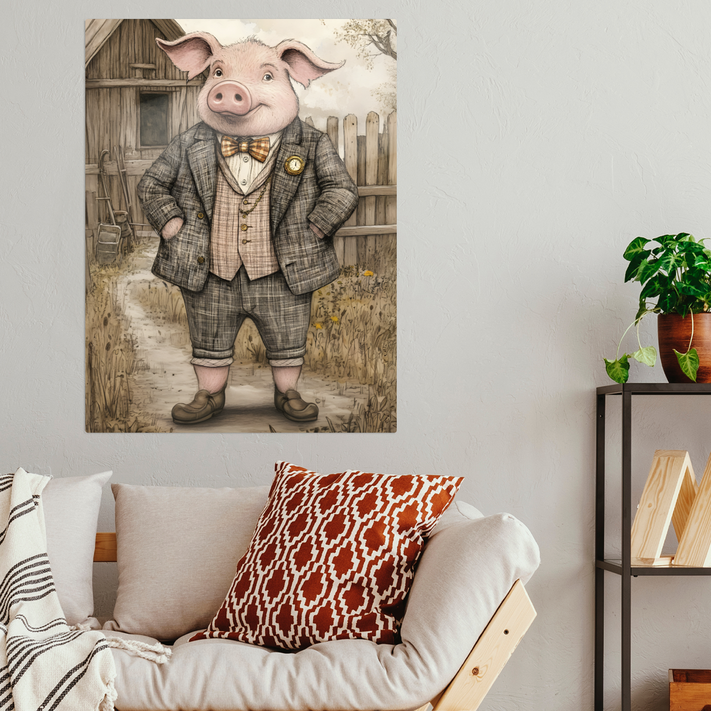 The Posh Porker Premium Portrait Aluminum Prints