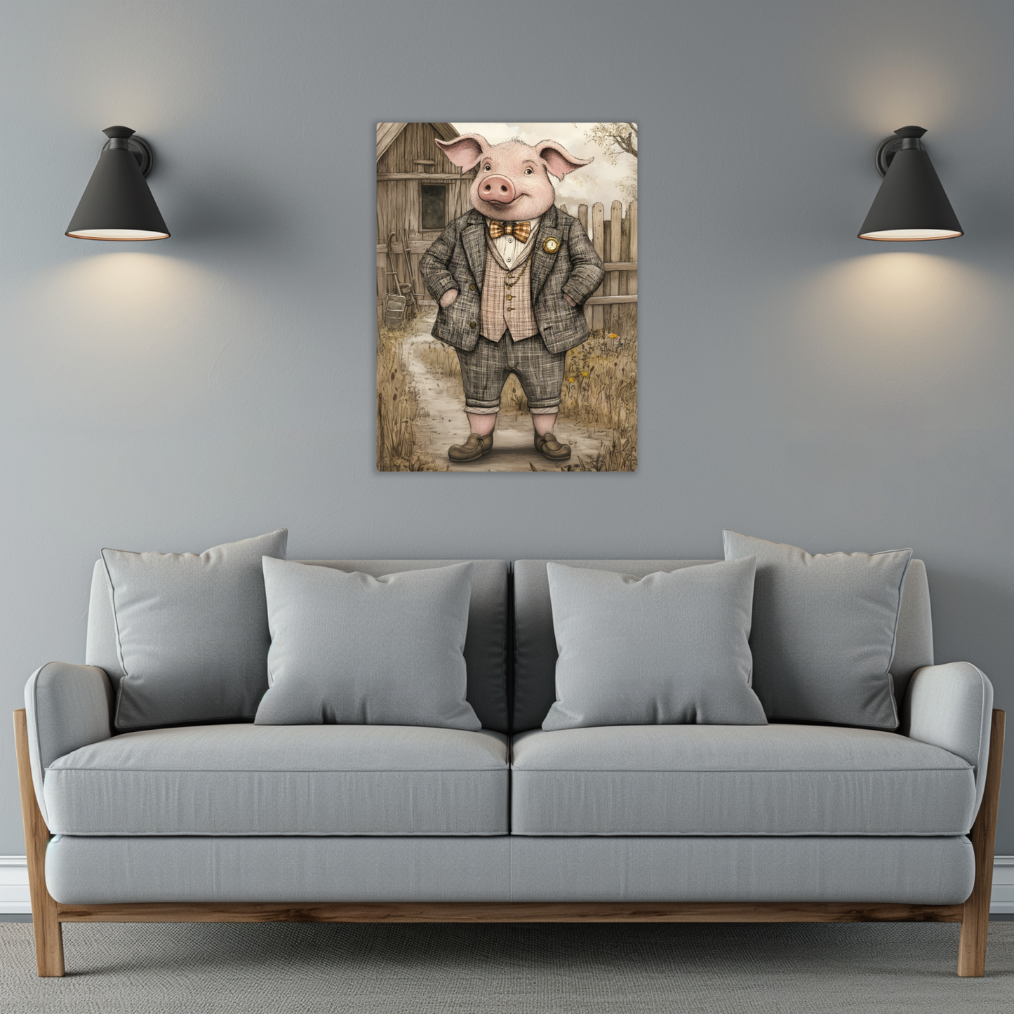 The Posh Porker Premium Portrait Aluminum Prints
