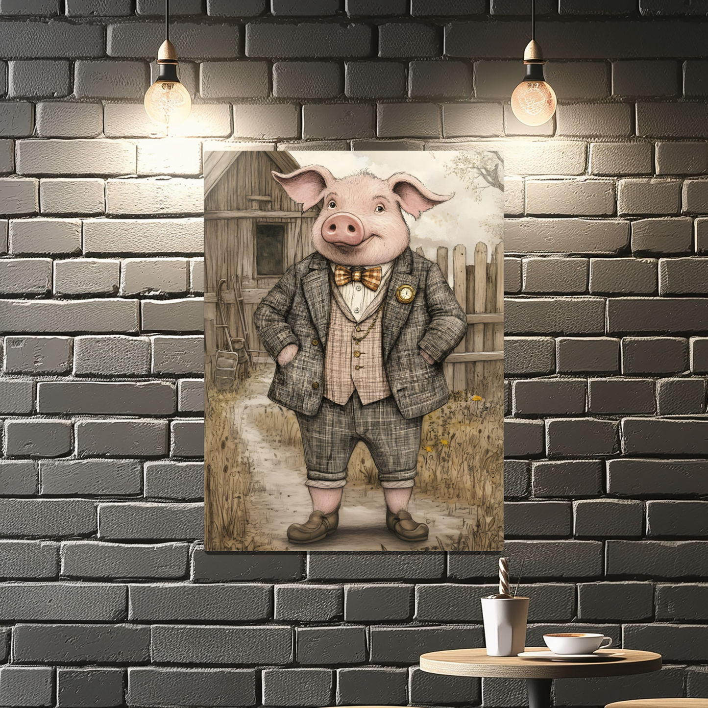 The Posh Porker Premium Portrait Aluminum Prints