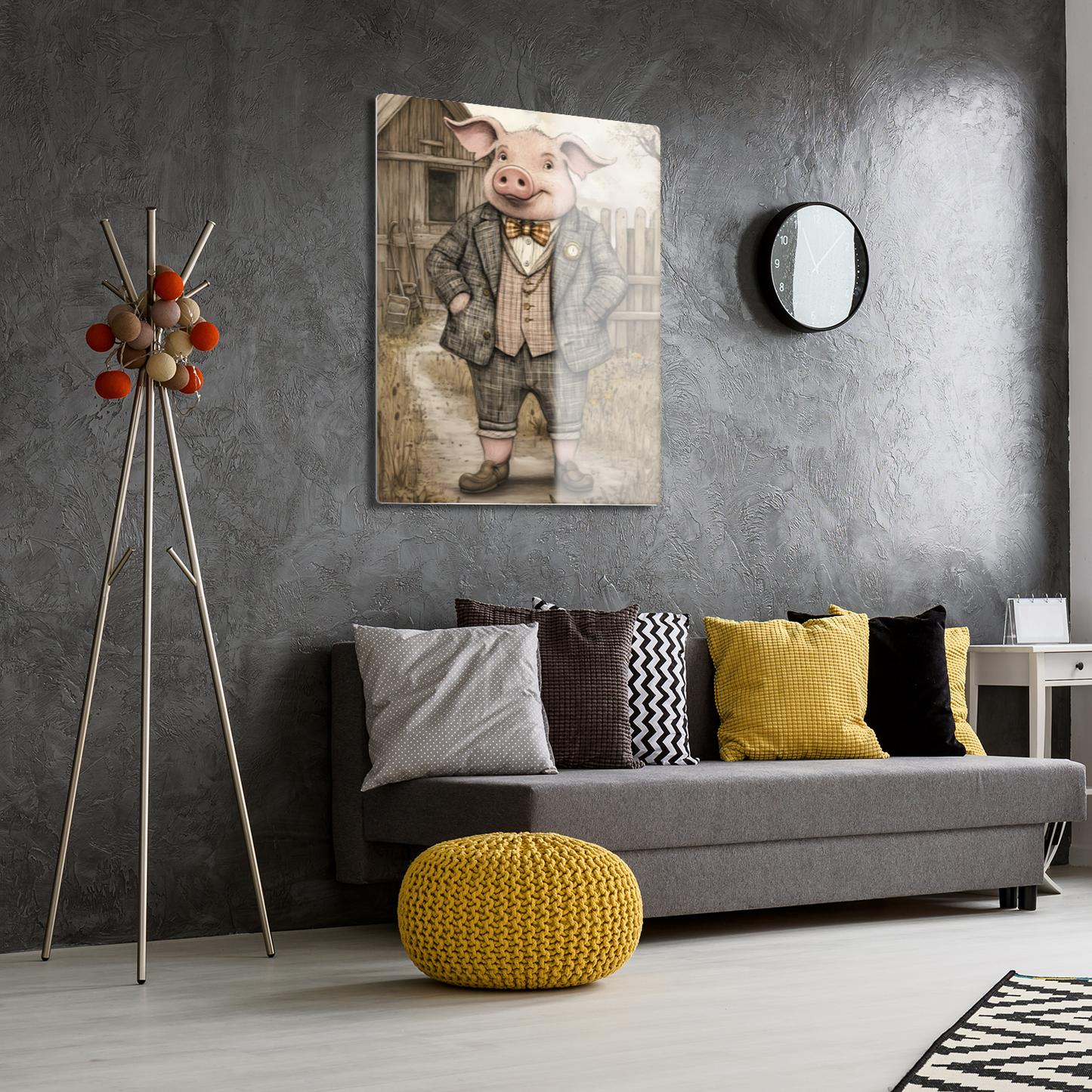 The Posh Porker Premium Portrait Aluminum Prints