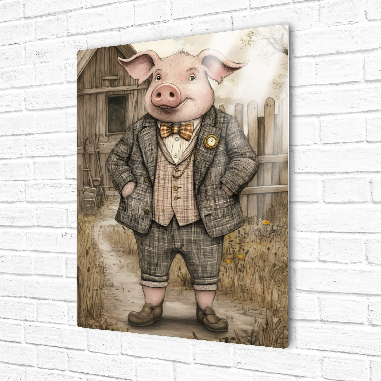 The Posh Porker Premium Portrait Aluminum Prints