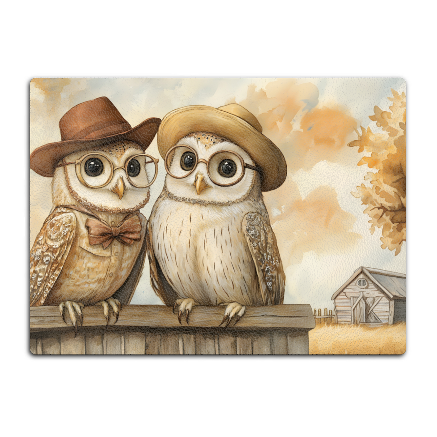 The Perched Professors Textured Glass Chopping Boards