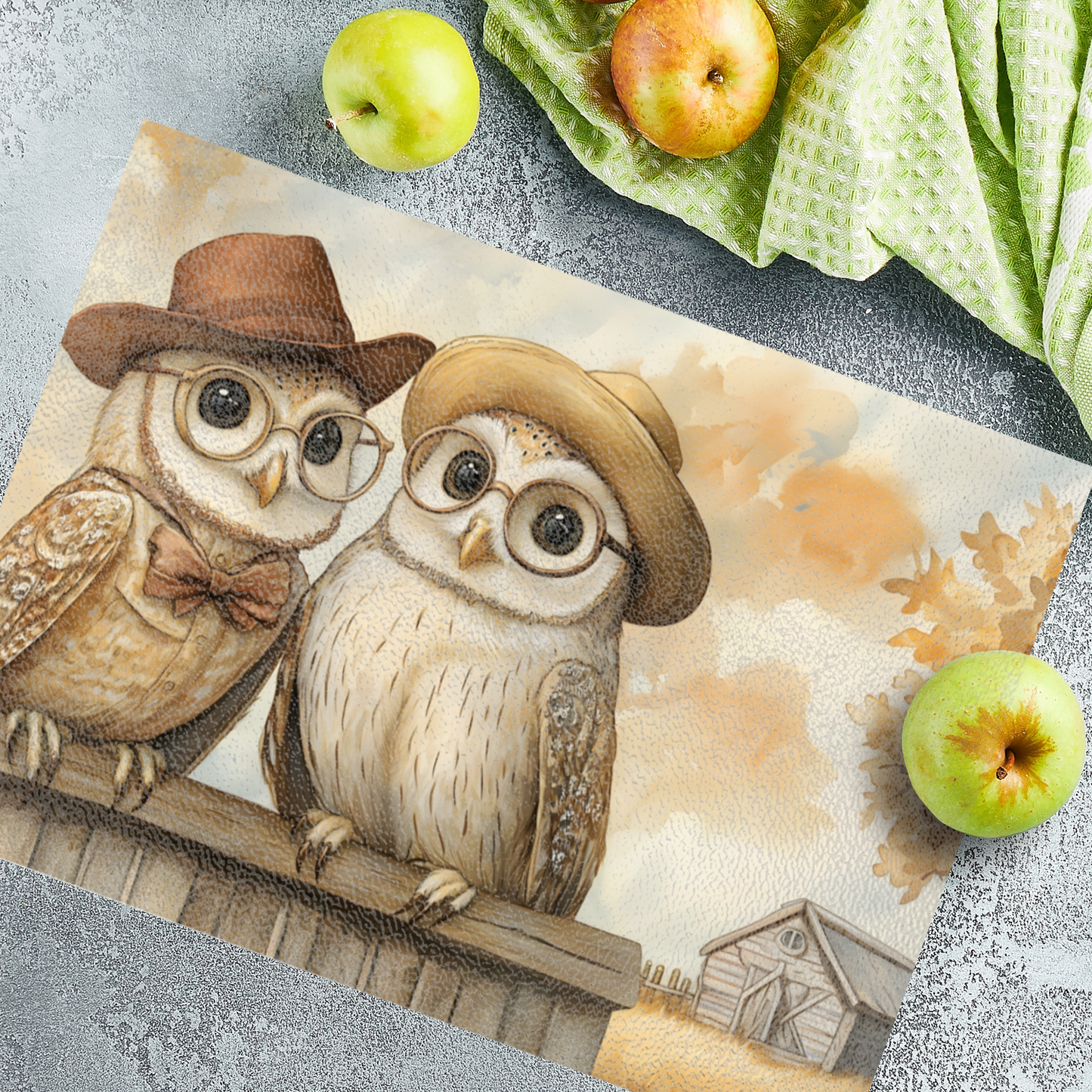The Perched Professors Textured Glass Chopping Boards