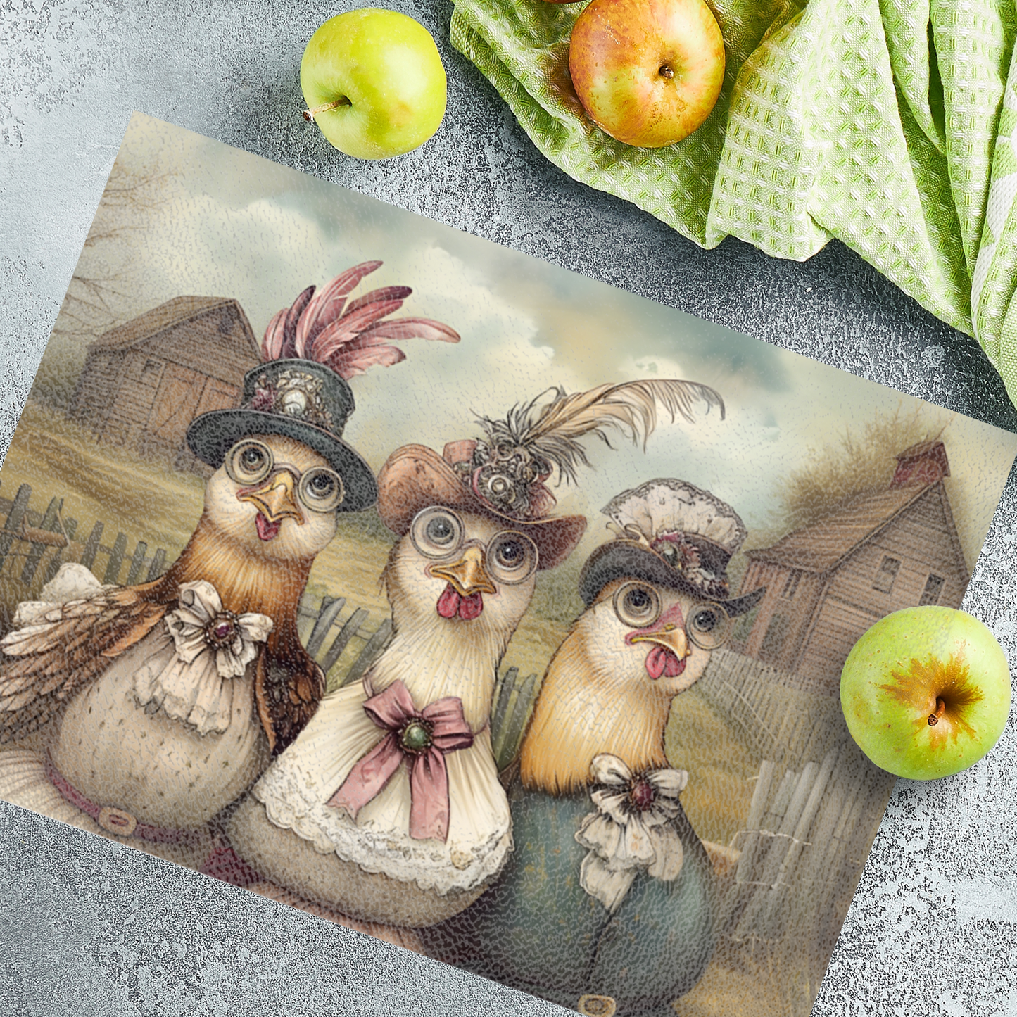 The Barnyard Belles Textured Glass Chopping Boards